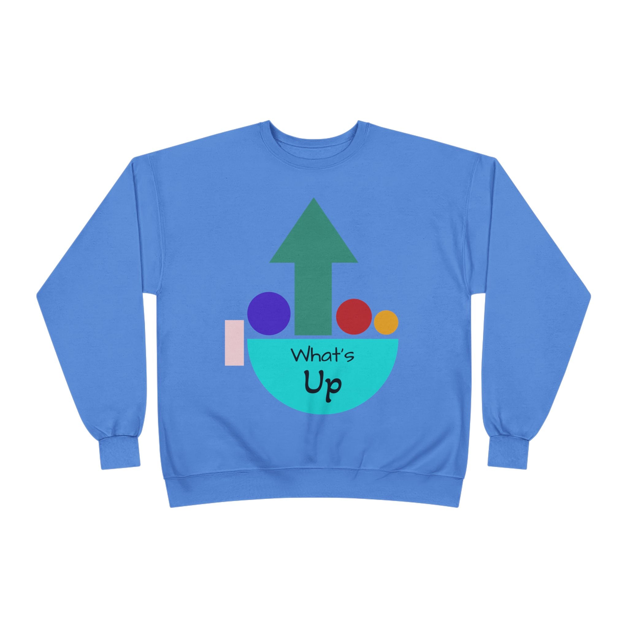 What's Up Arrow Crewneck Sweatshirt — Playful Graphic Pullover