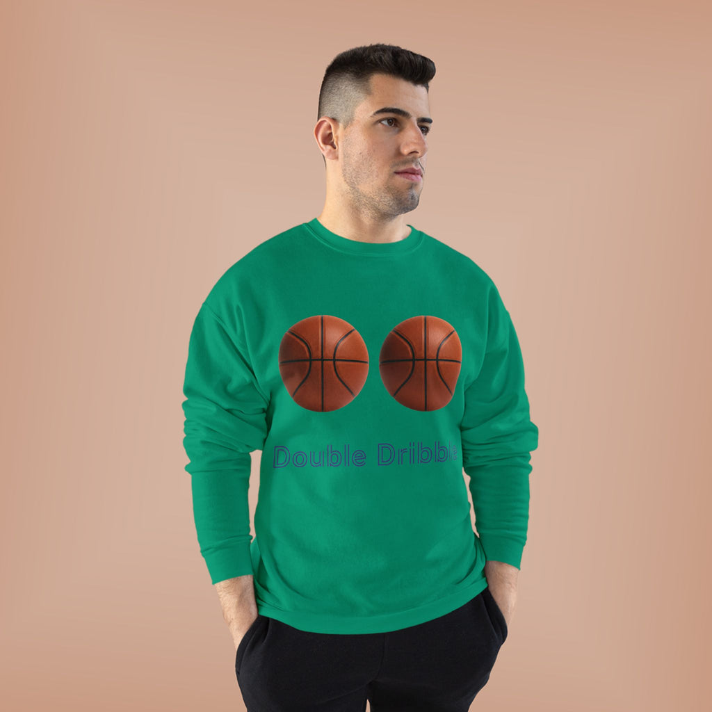 Crewneck Sweatshirt — "Double Dribble" Basketball Graphic