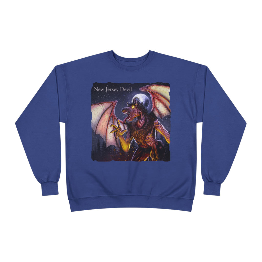 Dragon Graphic Sweatshirt — "New Jersey Dad" Fantasy Winged Creature Crewneck
