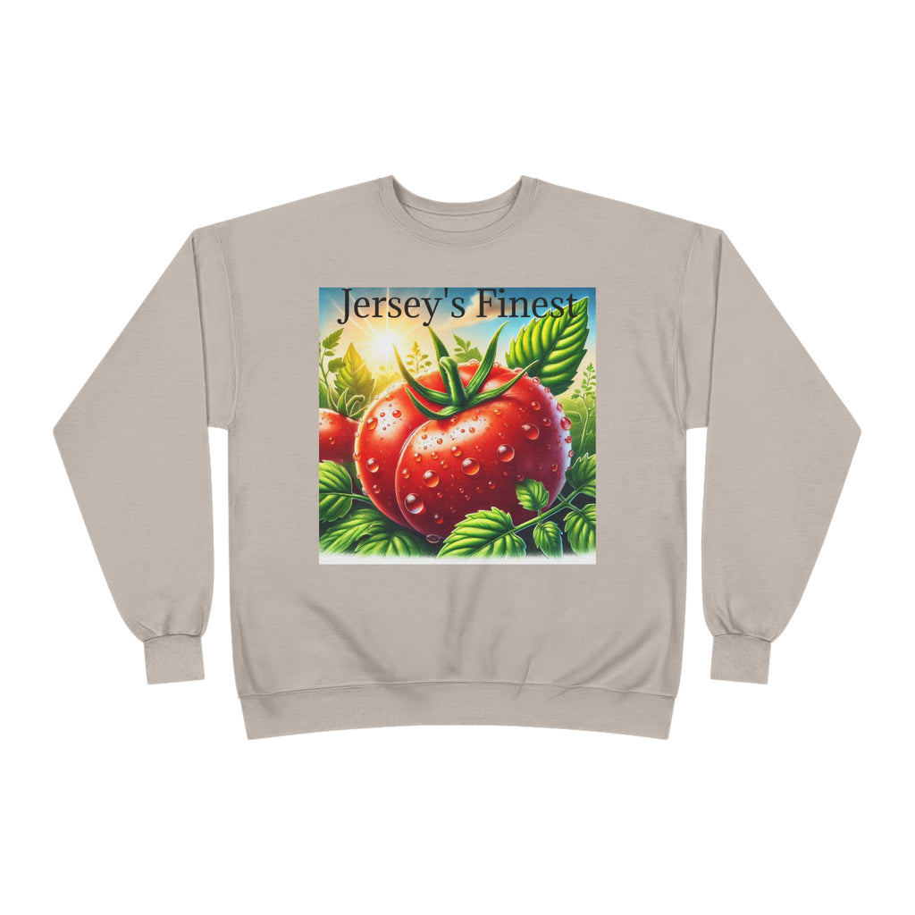 Tomato Crewneck Sweatshirt — "Jersey's Finest" Garden Produce Graphic