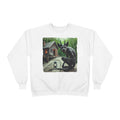 Creepy Cabin Gargoyle Sweatshirt — Haunted Forest Monster Crewneck