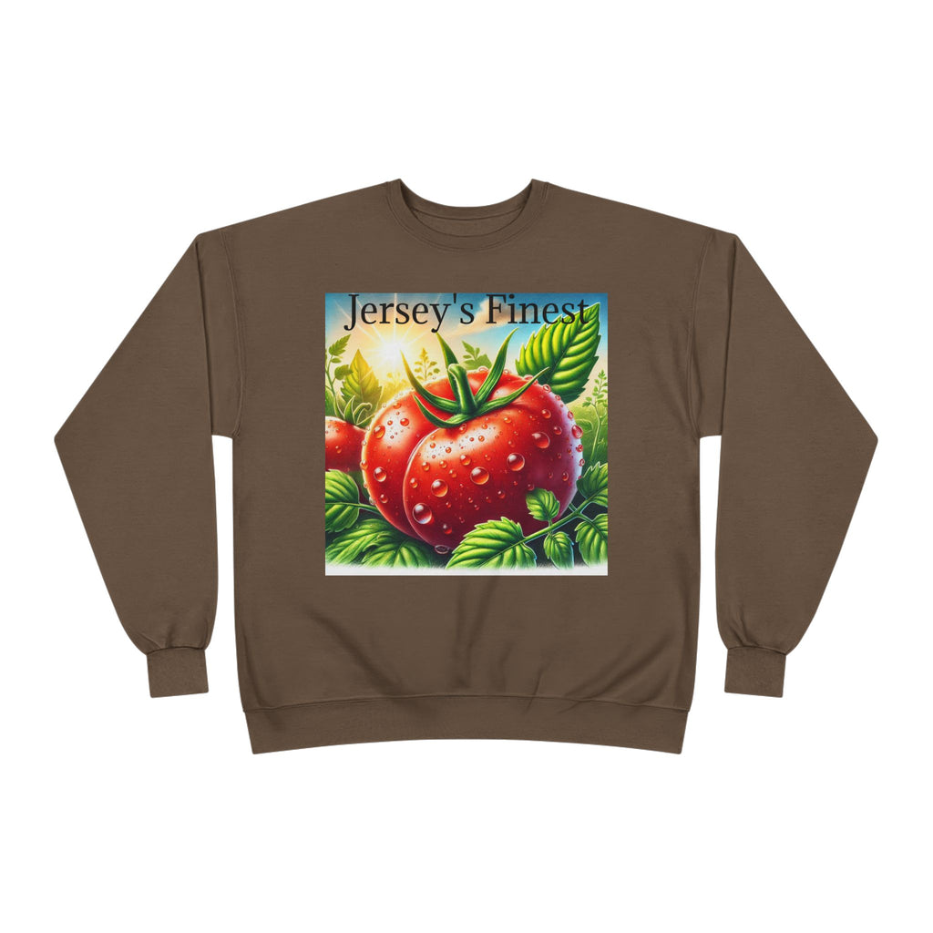 Tomato Crewneck Sweatshirt — "Jersey's Finest" Garden Produce Graphic