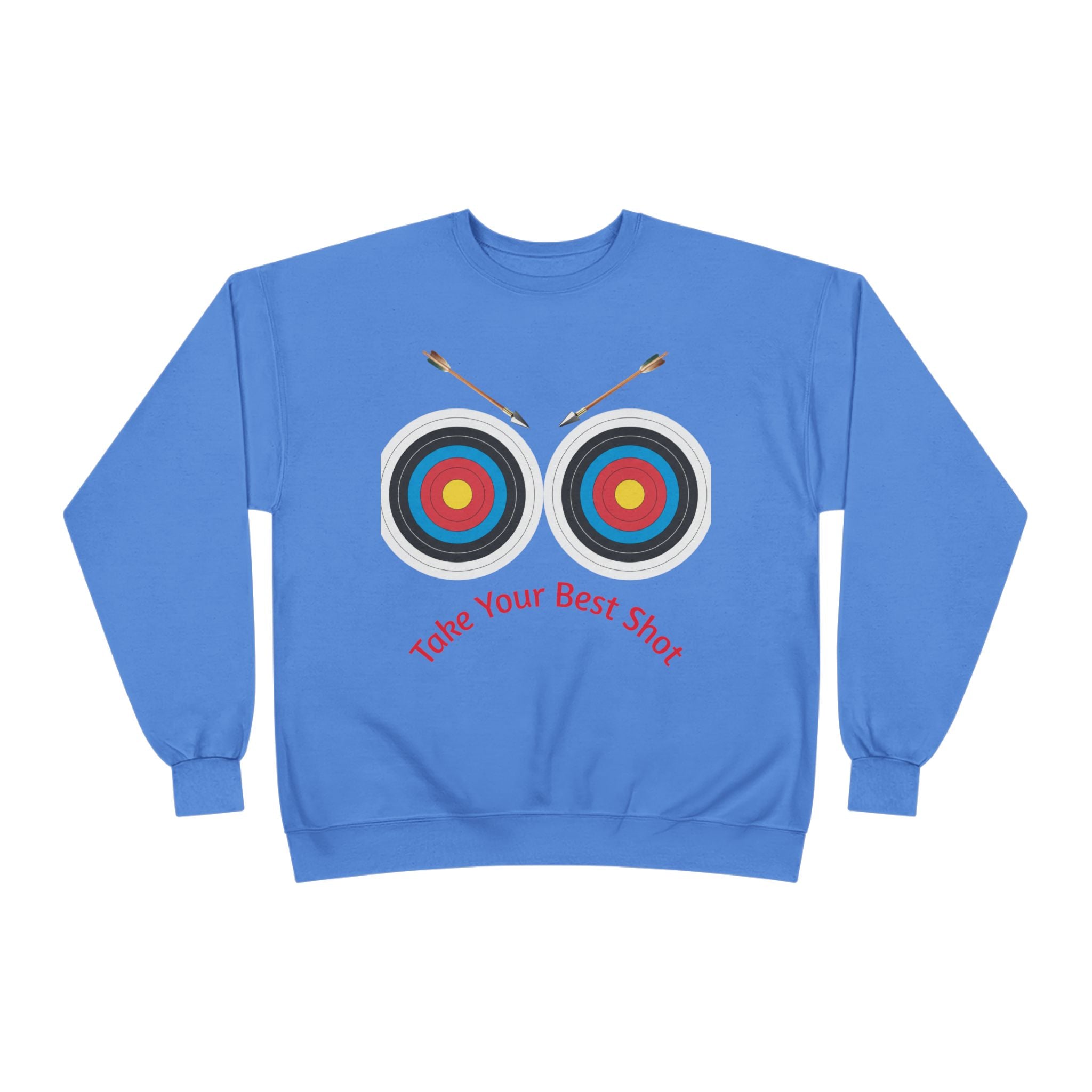Take Your Best Shot Crewneck Sweatshirt — Archery Target Graphic