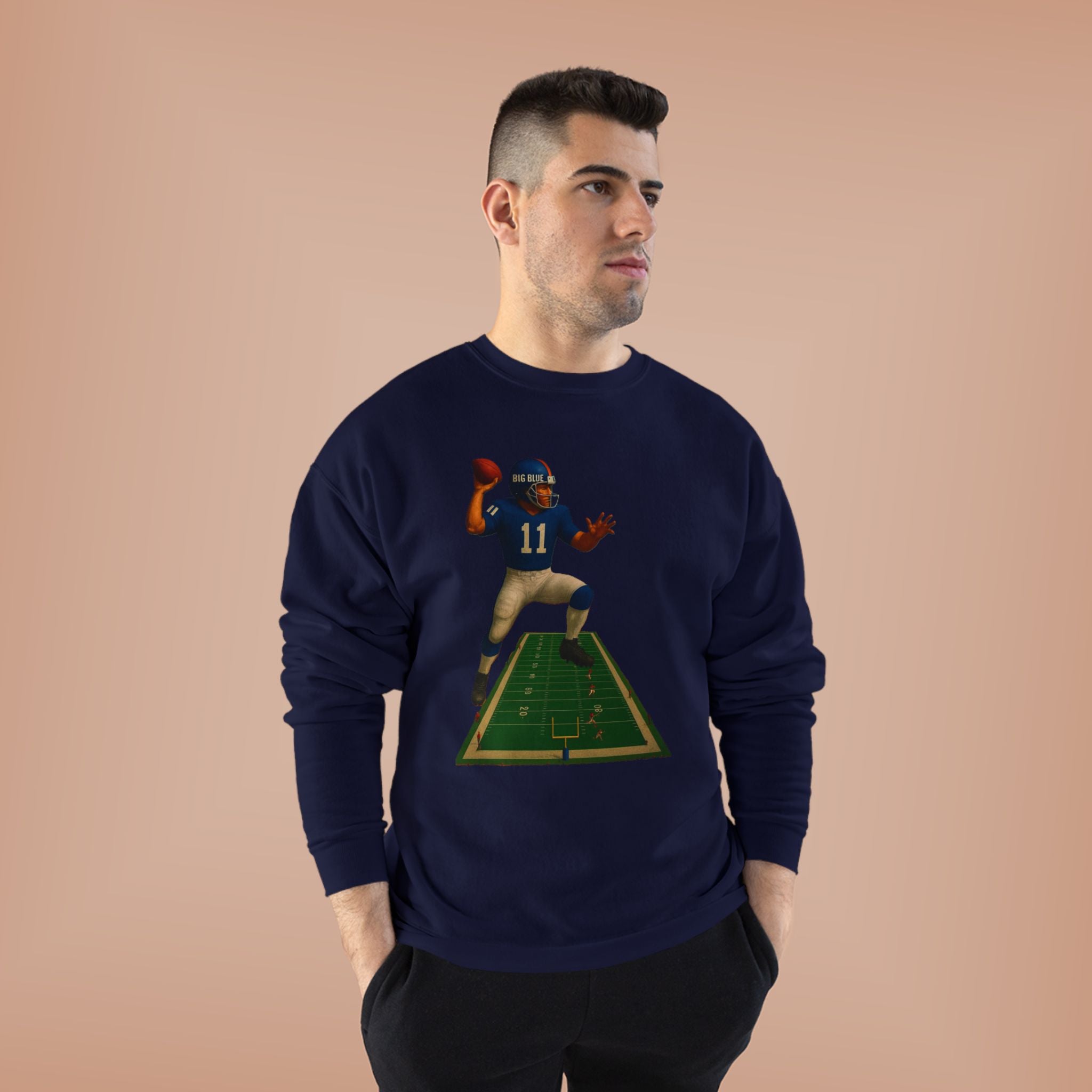 Football Quarterback Graphic Crewneck Sweatshirt
