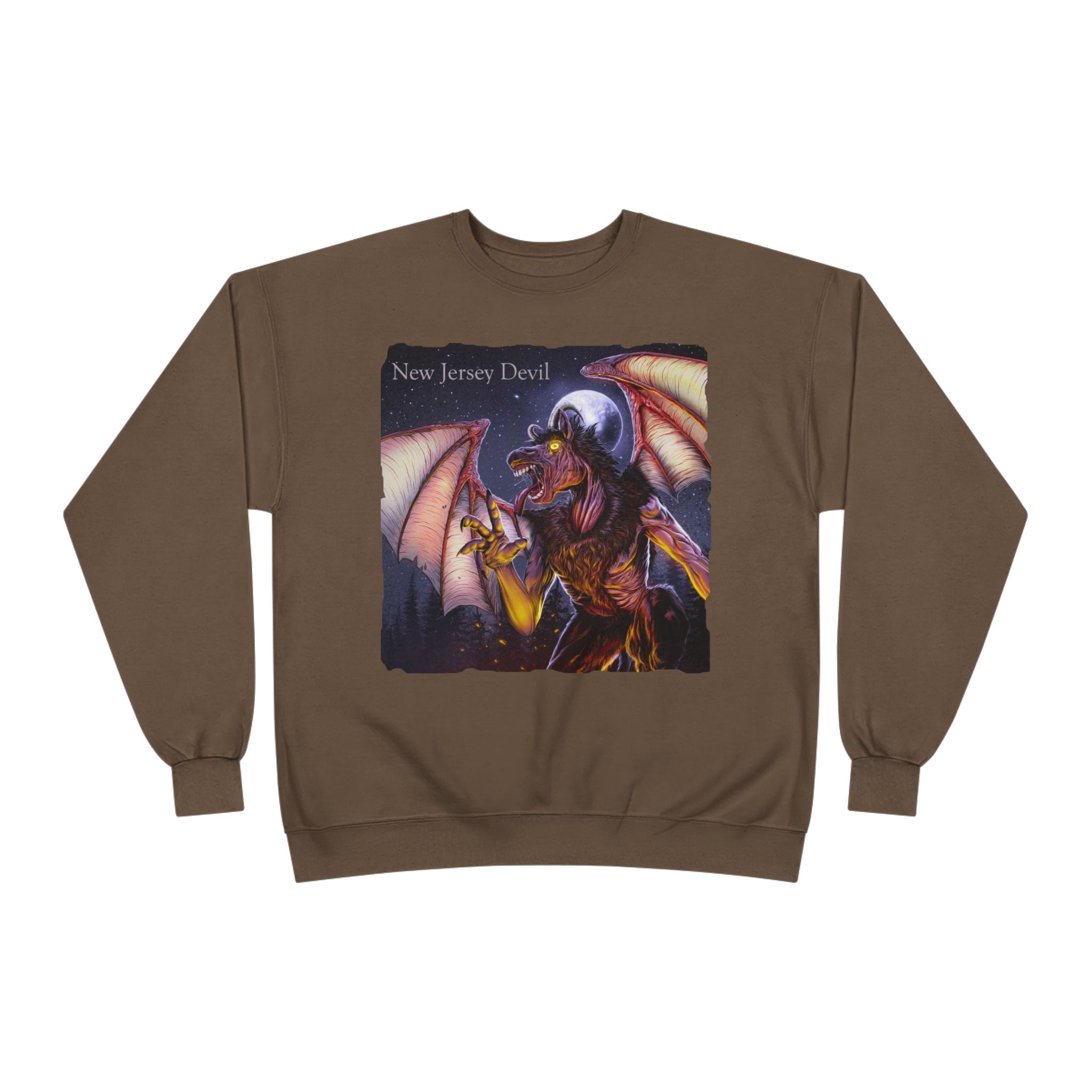 Dragon Graphic Sweatshirt — "New Jersey Dad" Fantasy Winged Creature Crewneck