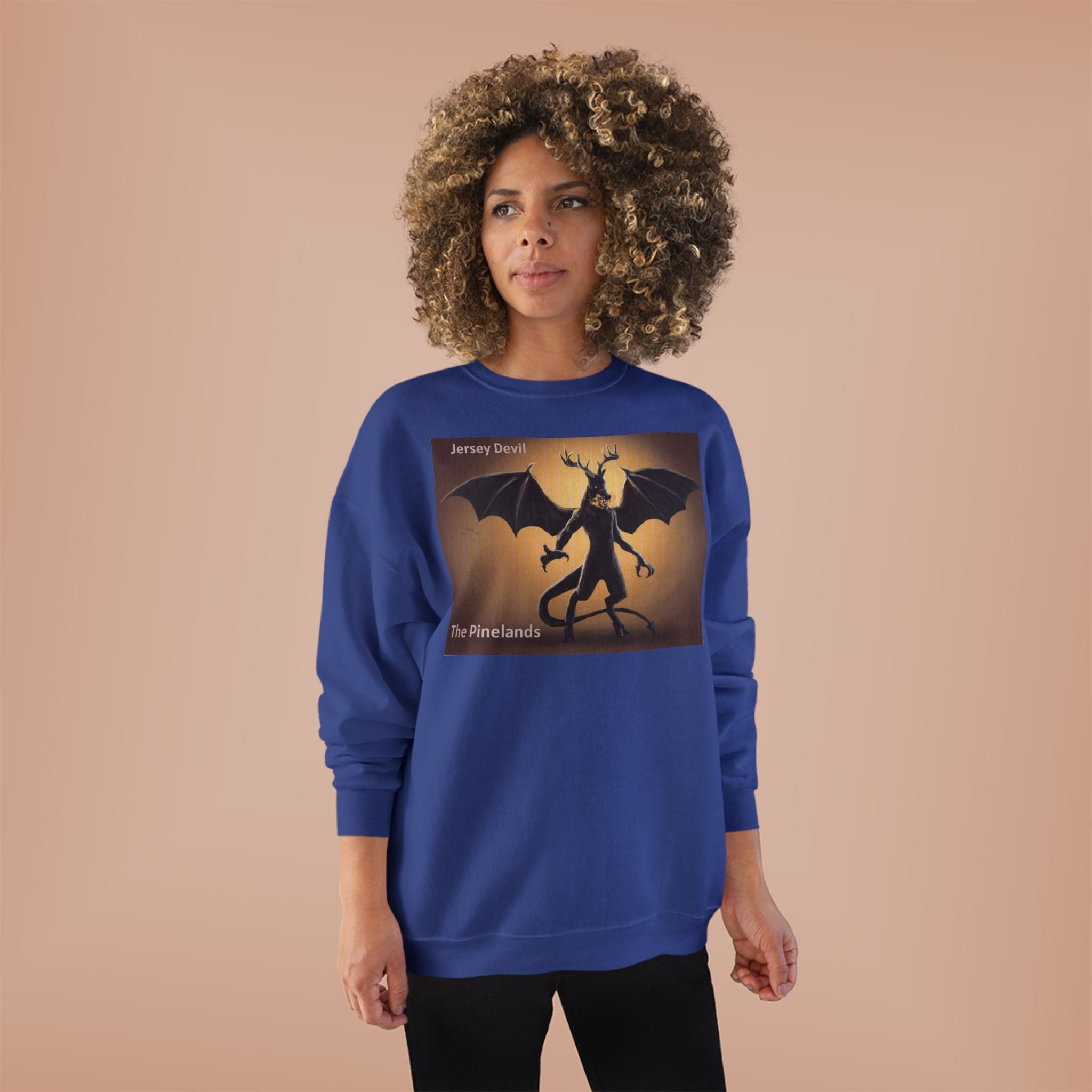 Devil Dragon Crewneck Sweatshirt – "The Firelands" Gothic Fantasy Graphic