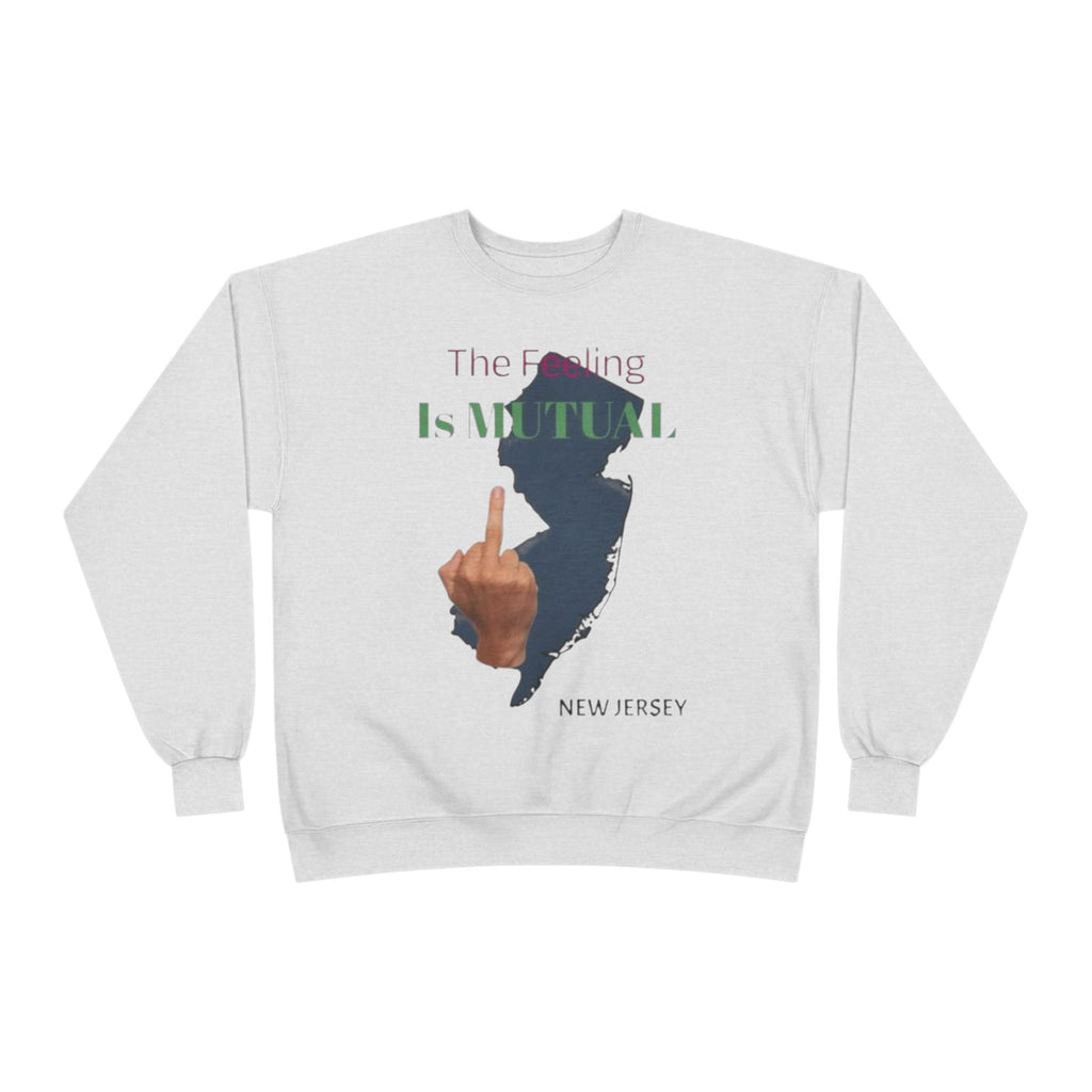 Crewneck Sweatshirt "The Driving Is Mutual — New Jersey" (Middle Finger Silhouette)