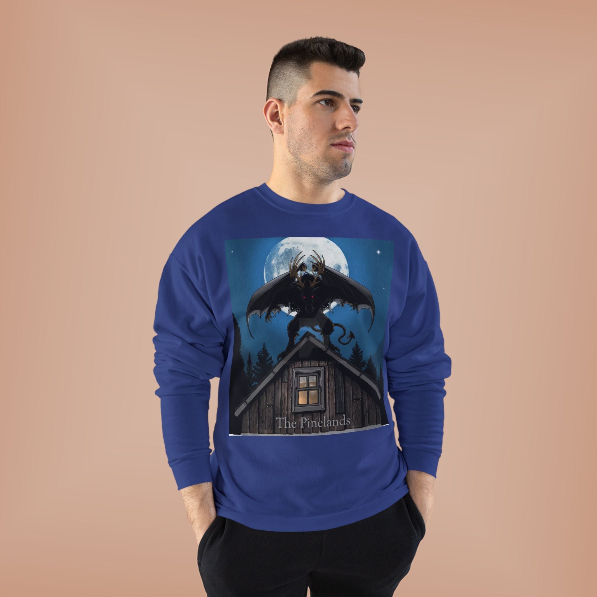 Werewolf Moon Crewneck Sweatshirt — Night Forest Horror Graphic