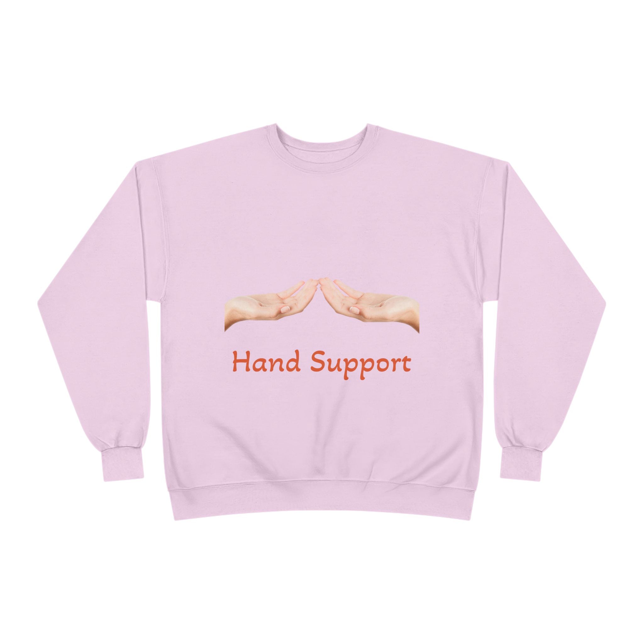 Hand Support Crewneck Sweatshirt — Comfort & Care Graphic