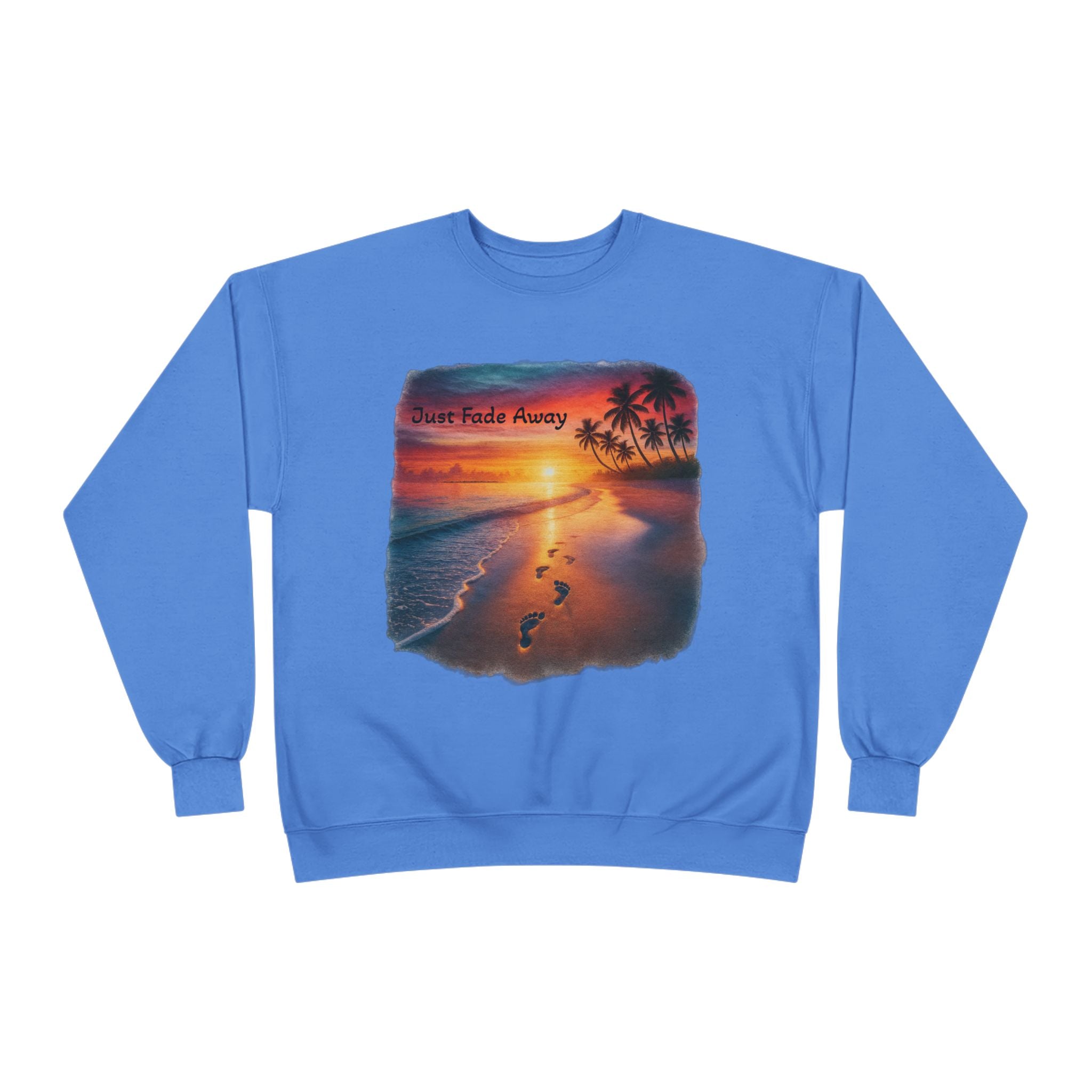 Crewneck Sweatshirt — Sunset Beach "Footprints" Graphic