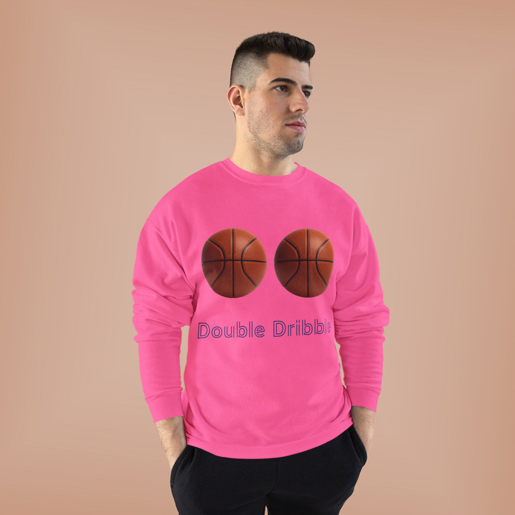 Crewneck Sweatshirt — "Double Dribble" Basketball Graphic