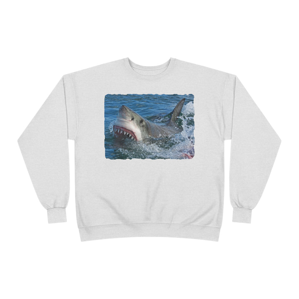 Great White Shark Crewneck Sweatshirt — Ocean Predator Graphic Sweatshirt