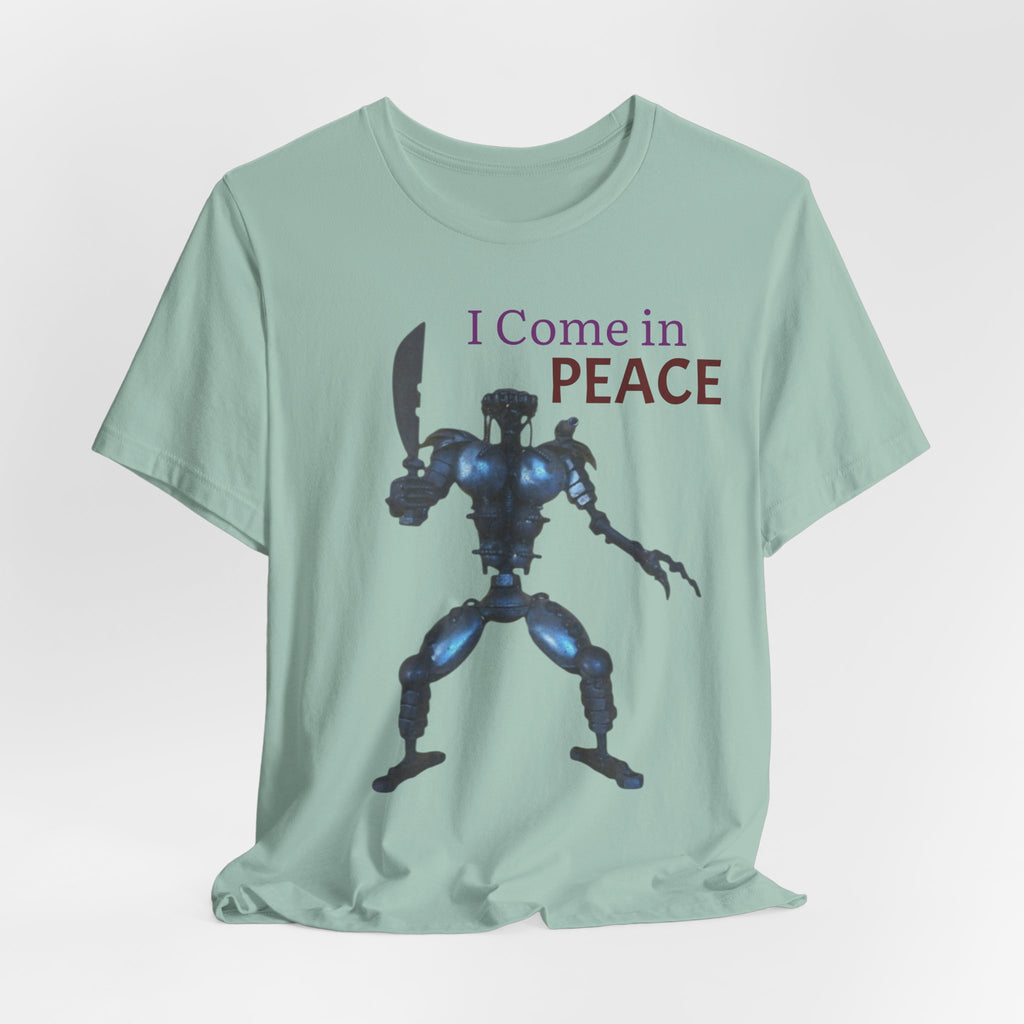 T-Shirt — I Come in Peace Robot Graphic Tee