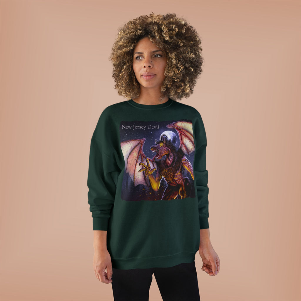 Dragon Graphic Sweatshirt — "New Jersey Dad" Fantasy Winged Creature Crewneck