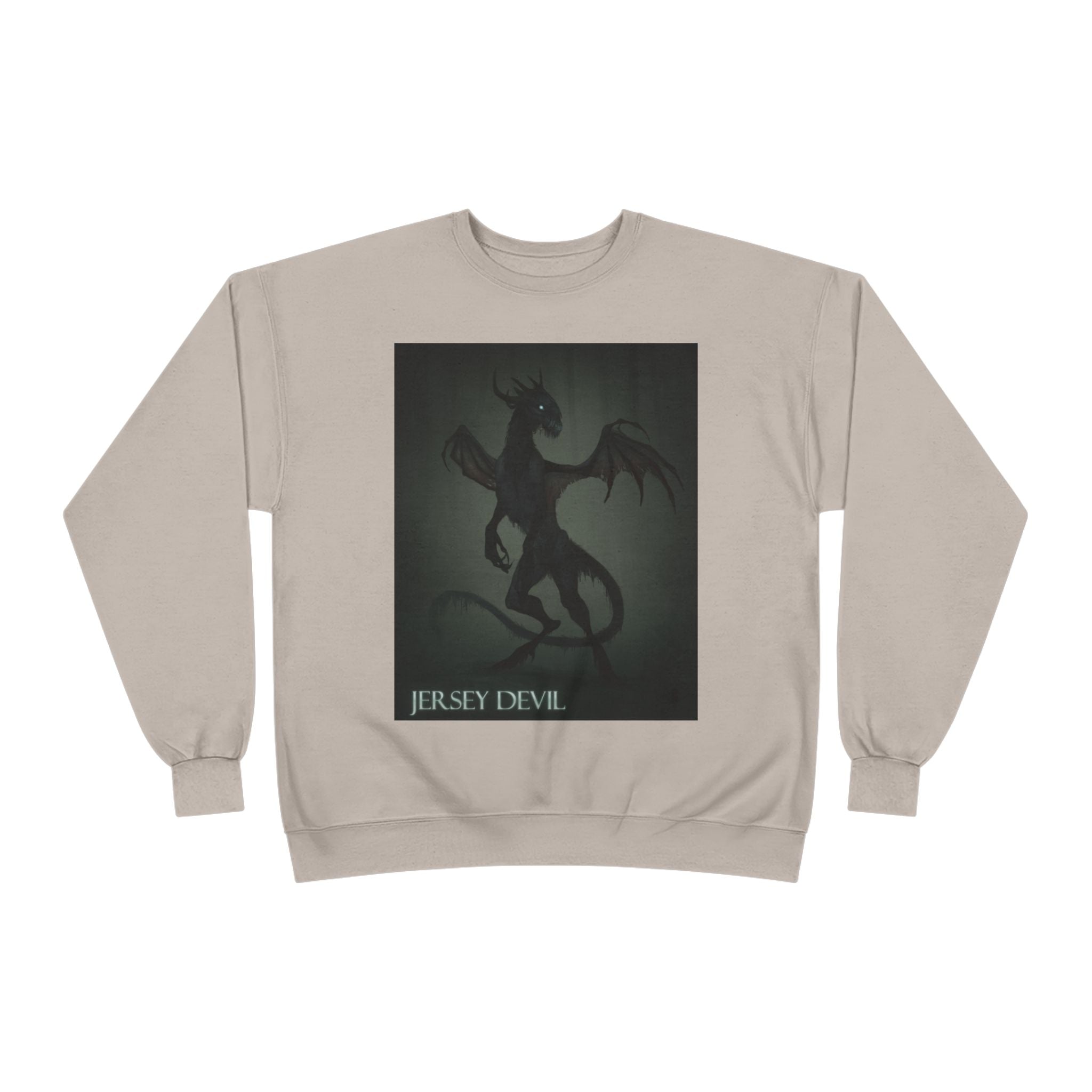 Jersey Devil Crewneck Sweatshirt – Gothic Cryptid Graphic Pullover