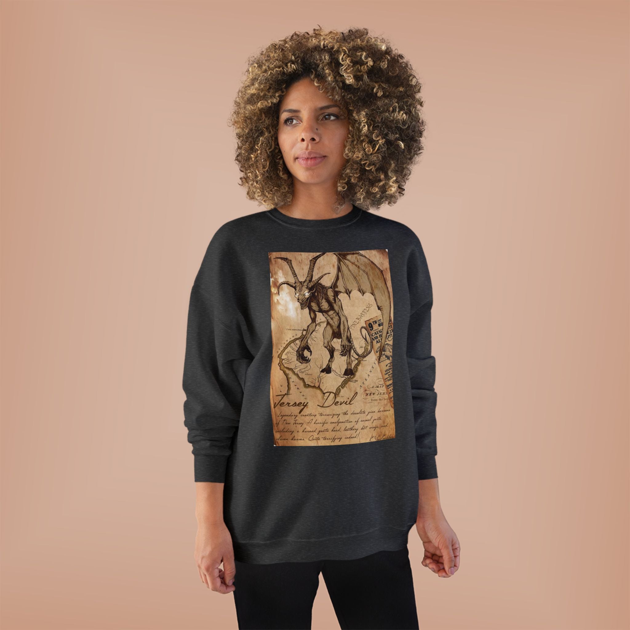 Vintage Demon Sketch Crewneck Sweatshirt