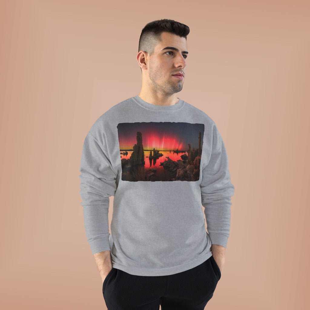 Crewneck Sweatshirt — Neon Desert Nightscape Graphic