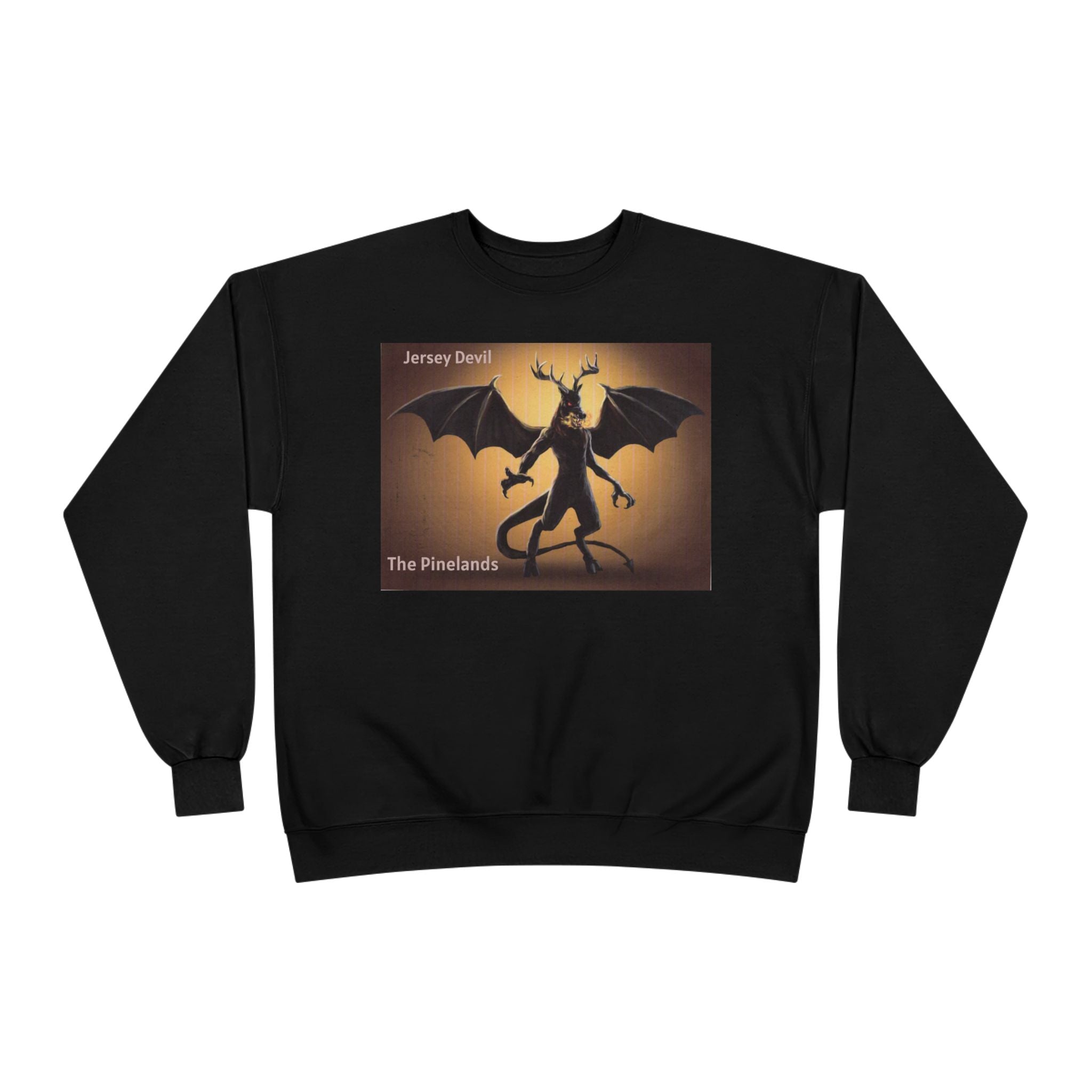 Devil Dragon Crewneck Sweatshirt – "The Firelands" Gothic Fantasy Graphic