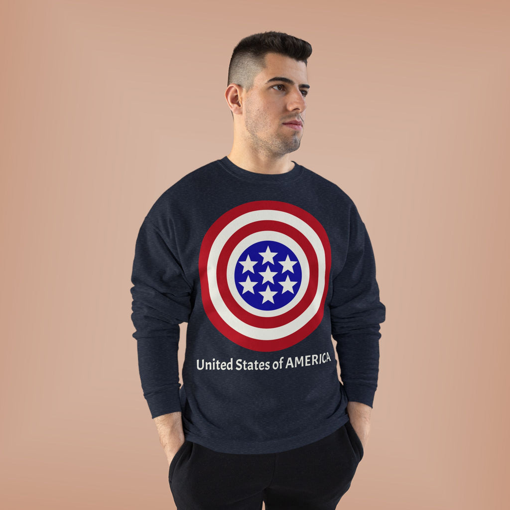 Copy of American Target Crewneck Sweatshirt — "United States of AMERICA" Patriotic Graphic