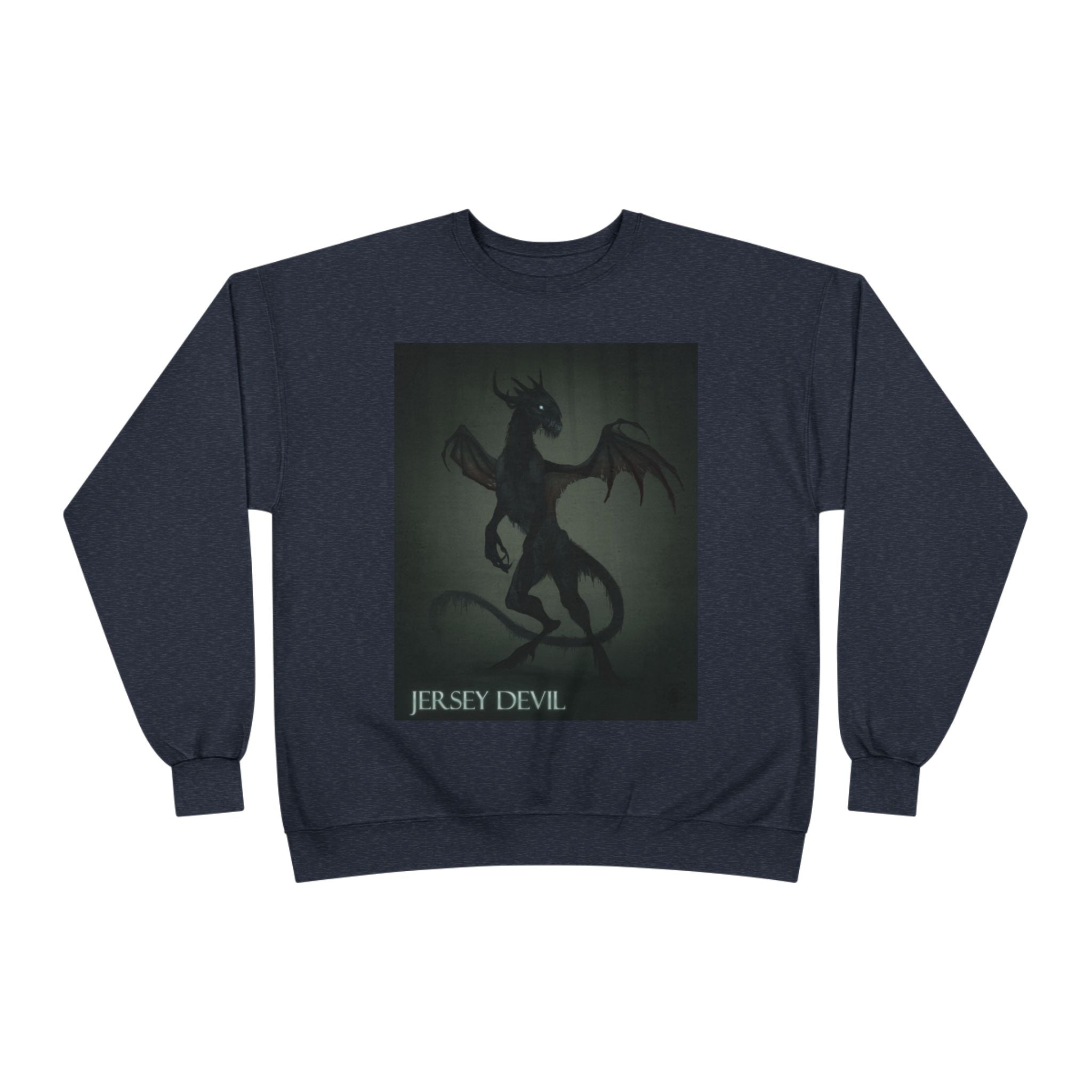 Jersey Devil Crewneck Sweatshirt – Gothic Cryptid Graphic Pullover