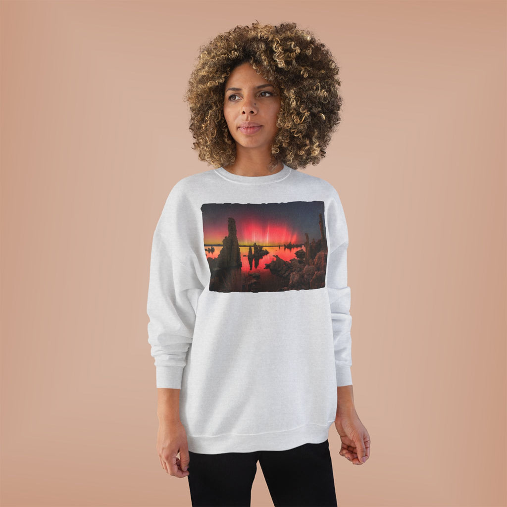 Crewneck Sweatshirt — Neon Desert Nightscape Graphic