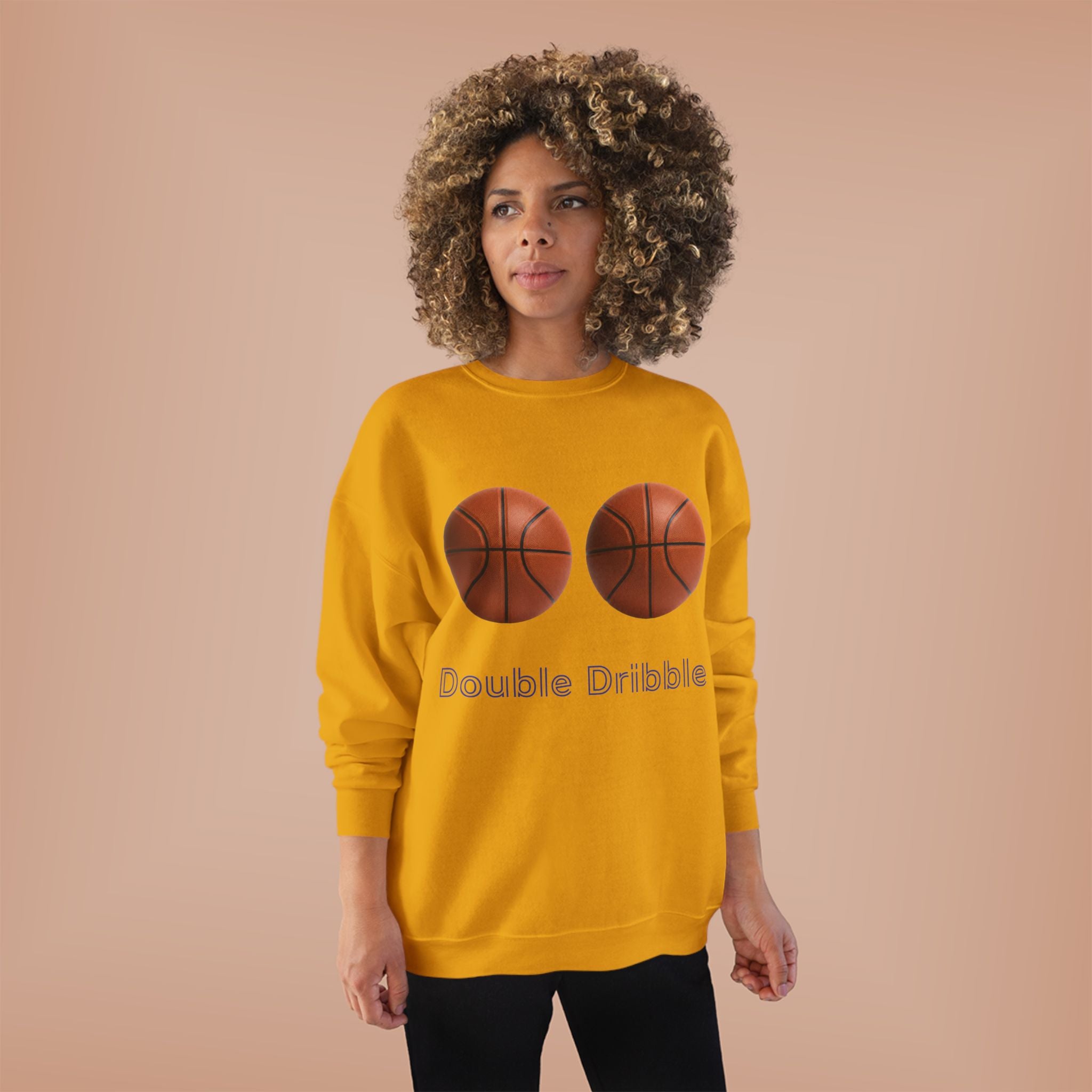 Crewneck Sweatshirt — "Double Dribble" Basketball Graphic