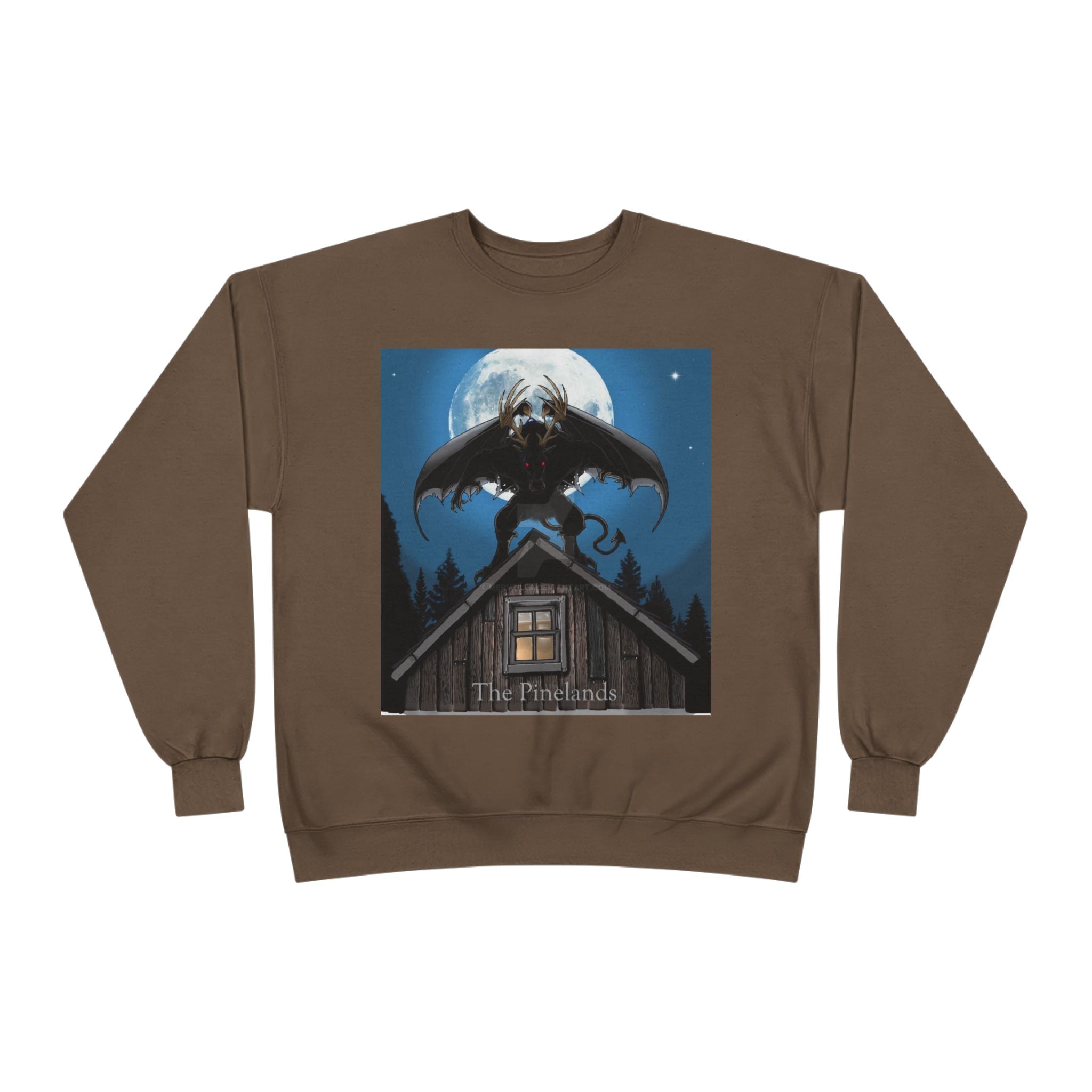Werewolf Moon Crewneck Sweatshirt — Night Forest Horror Graphic