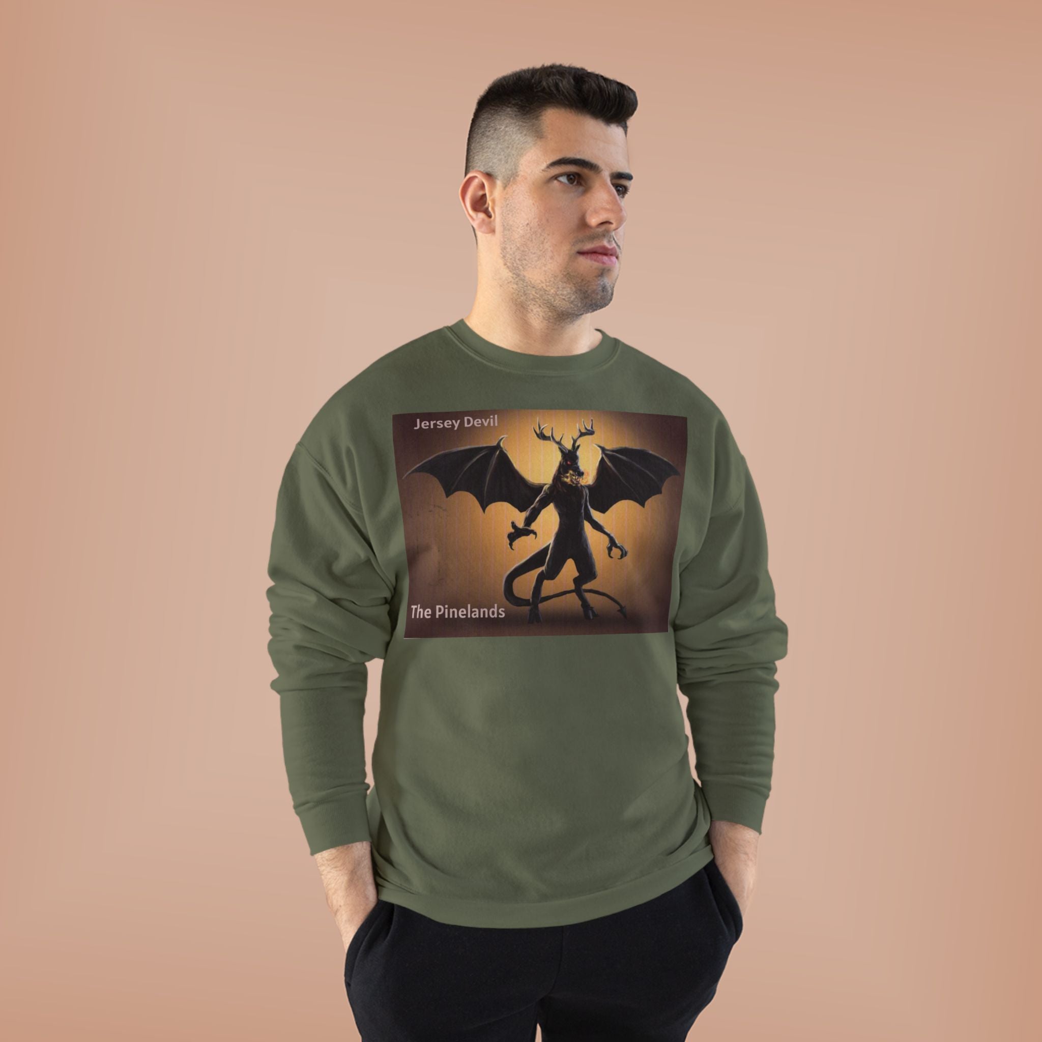 Devil Dragon Crewneck Sweatshirt – "The Firelands" Gothic Fantasy Graphic