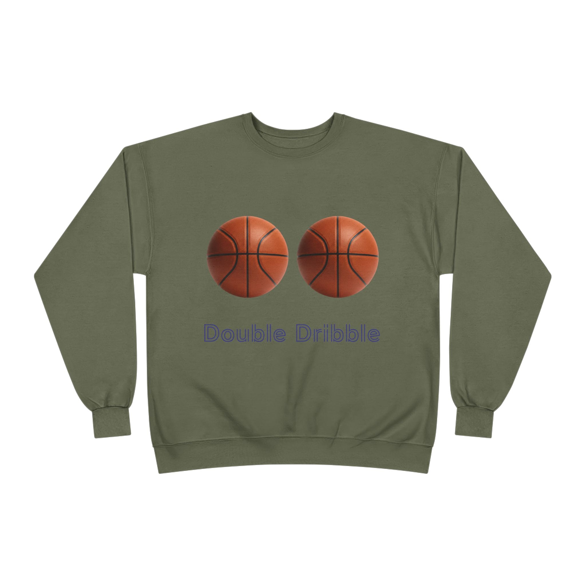 Crewneck Sweatshirt — "Double Dribble" Basketball Graphic