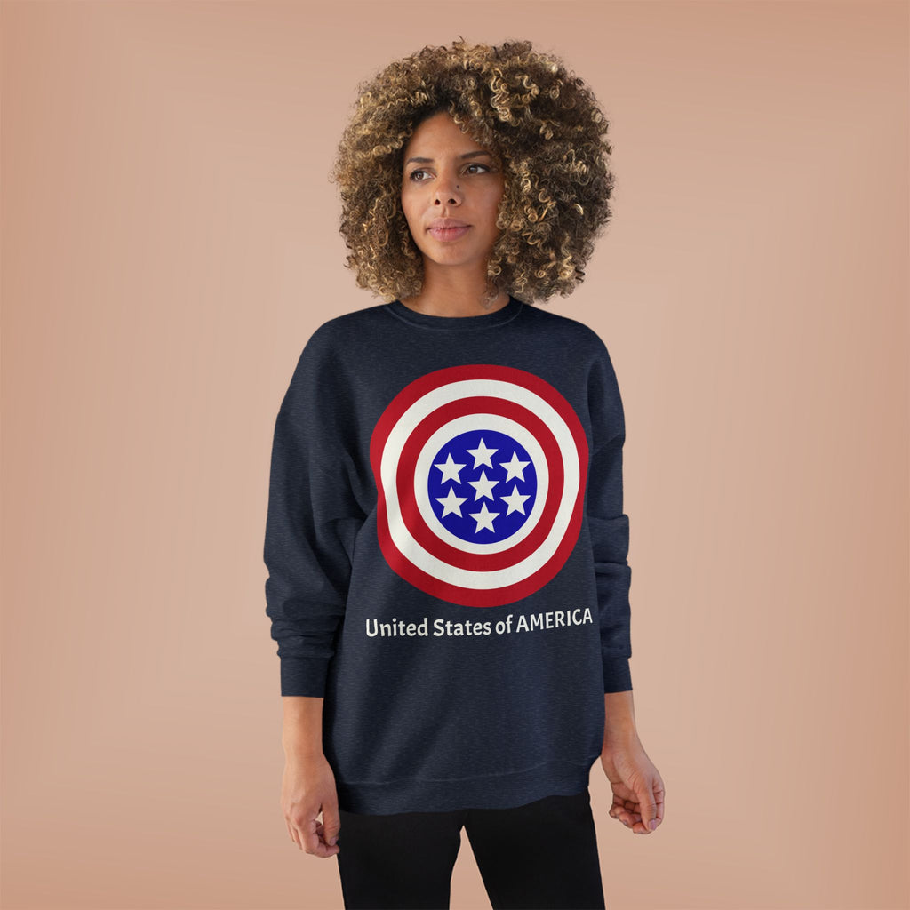 Copy of American Target Crewneck Sweatshirt — "United States of AMERICA" Patriotic Graphic