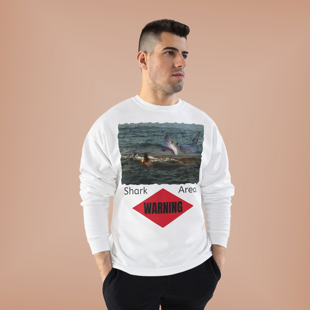 Shark Attack Warning Crewneck Sweatshirt