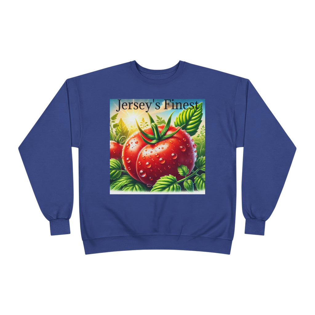 Tomato Crewneck Sweatshirt — "Jersey's Finest" Garden Produce Graphic