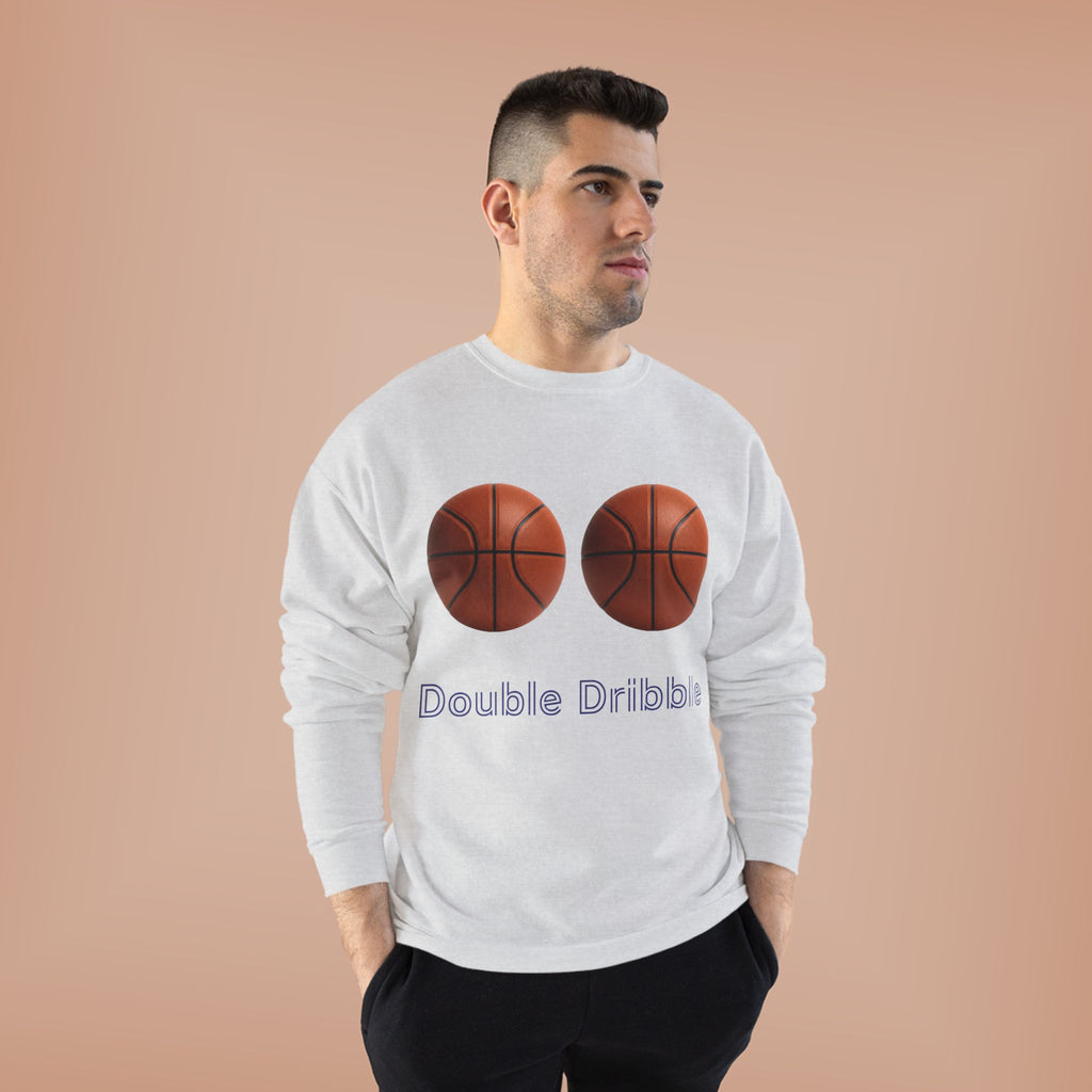 Crewneck Sweatshirt — "Double Dribble" Basketball Graphic