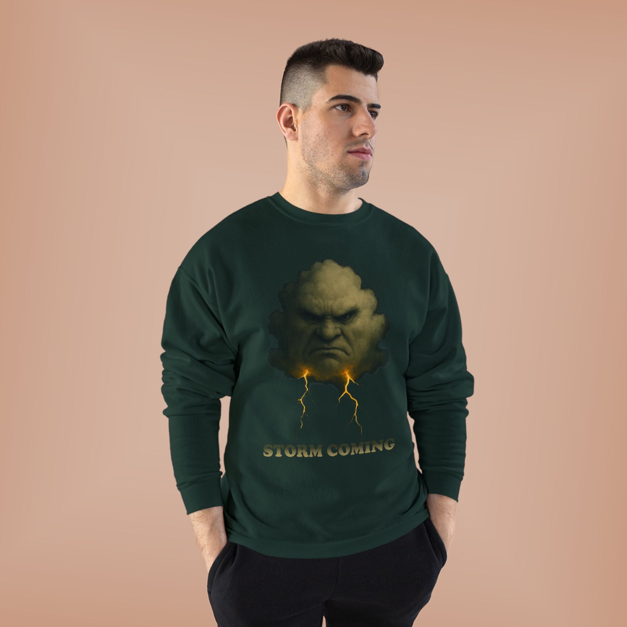 Storm Coming Sweatshirt — Angry Cloud Graphic Crewneck