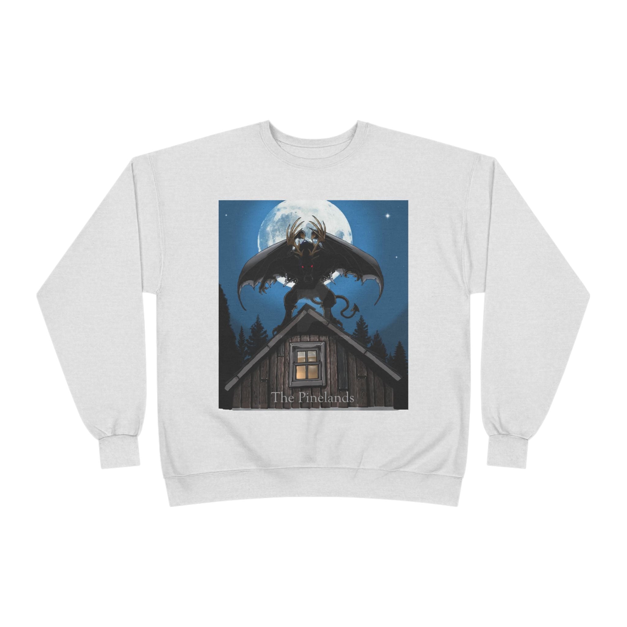 Werewolf Moon Crewneck Sweatshirt — Night Forest Horror Graphic