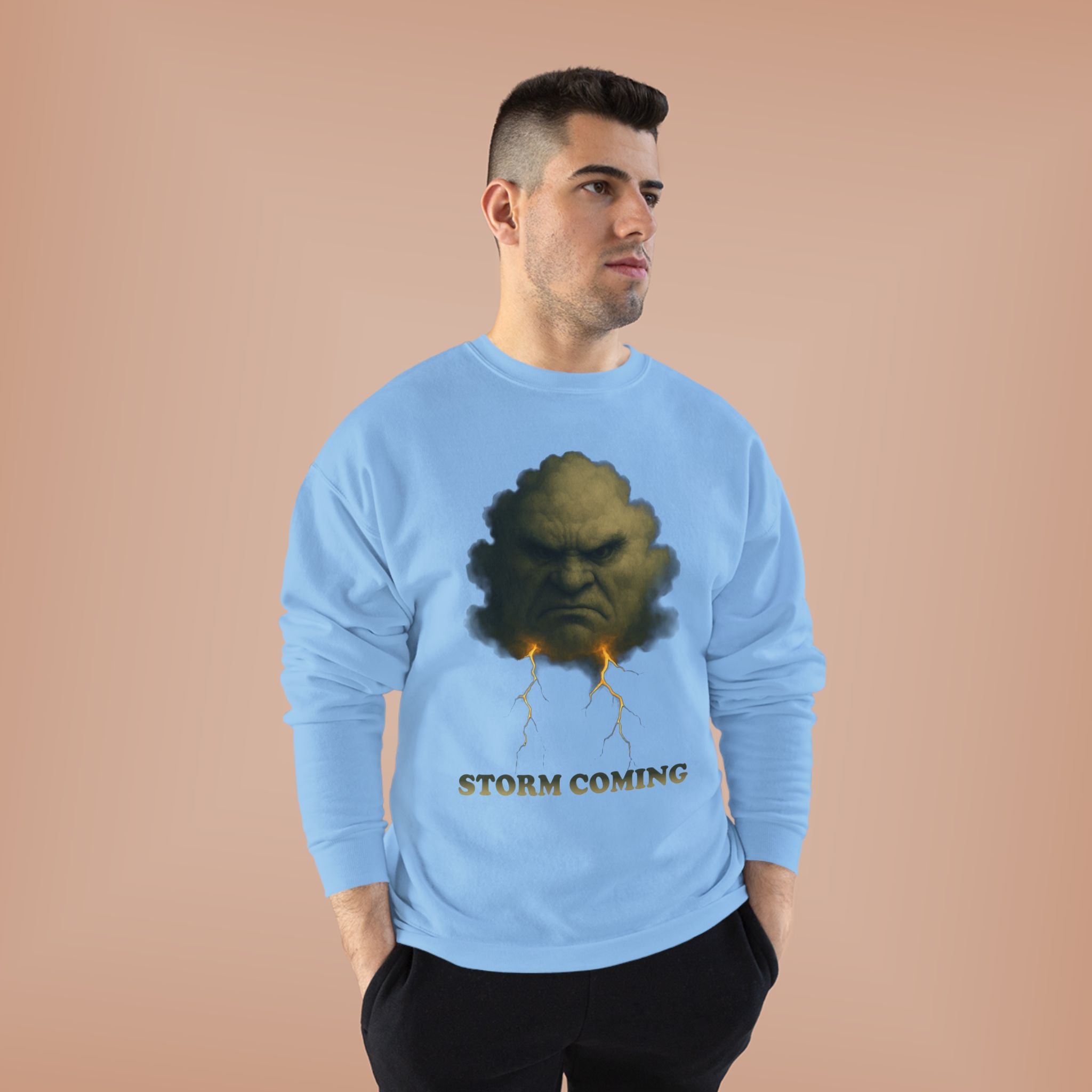 Storm Coming Sweatshirt — Angry Cloud Graphic Crewneck