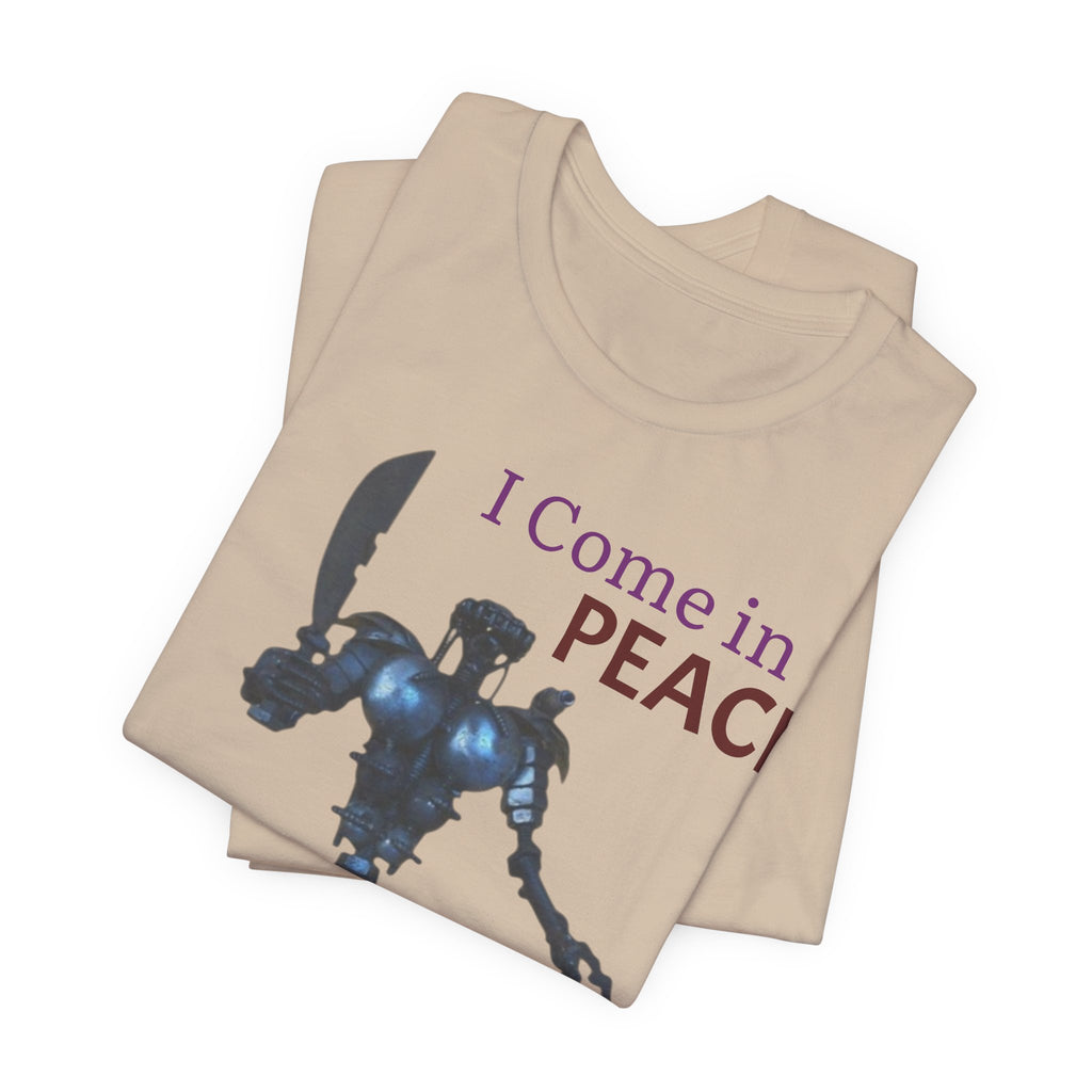 T-Shirt — I Come in Peace Robot Graphic Tee