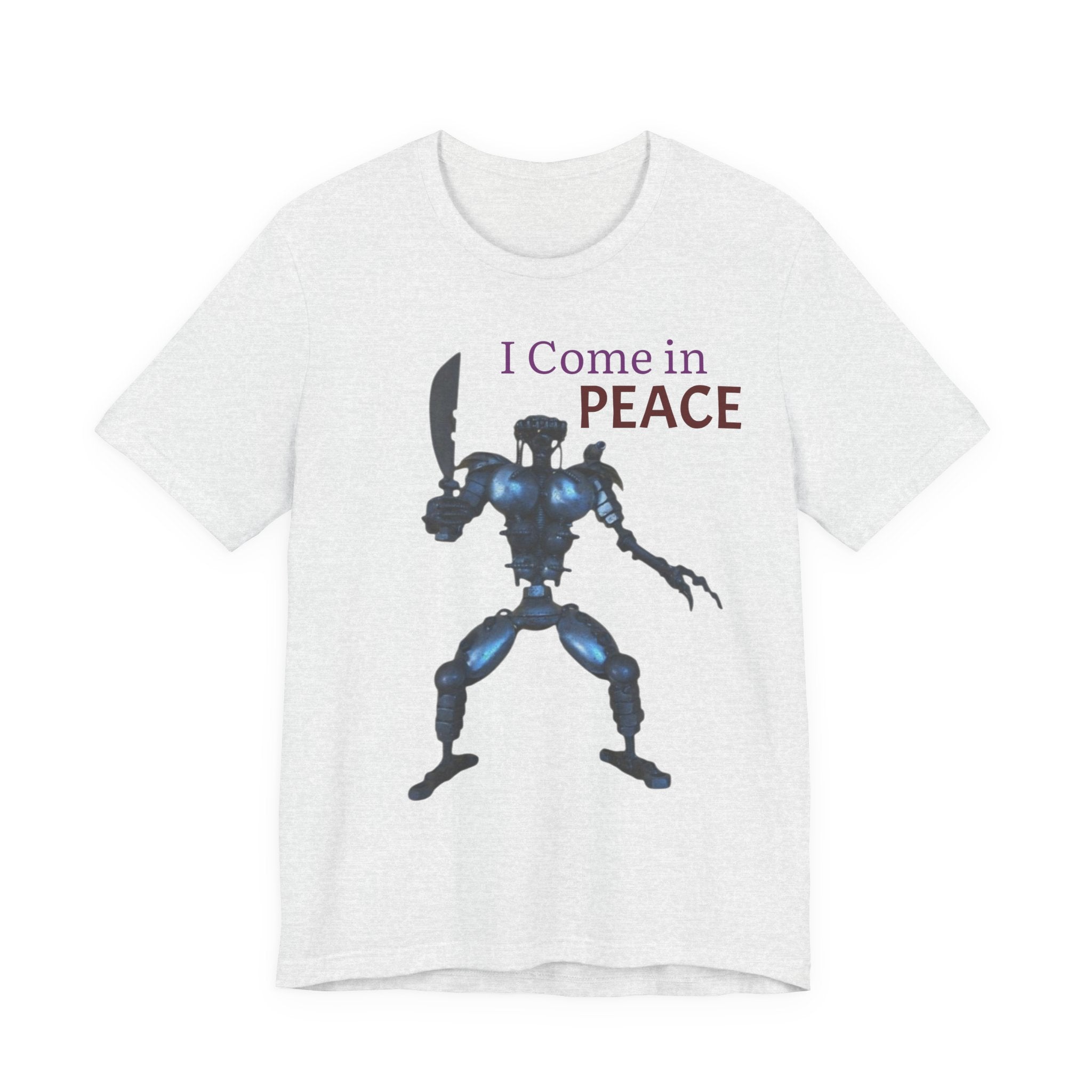 T-Shirt — I Come in Peace Robot Graphic Tee