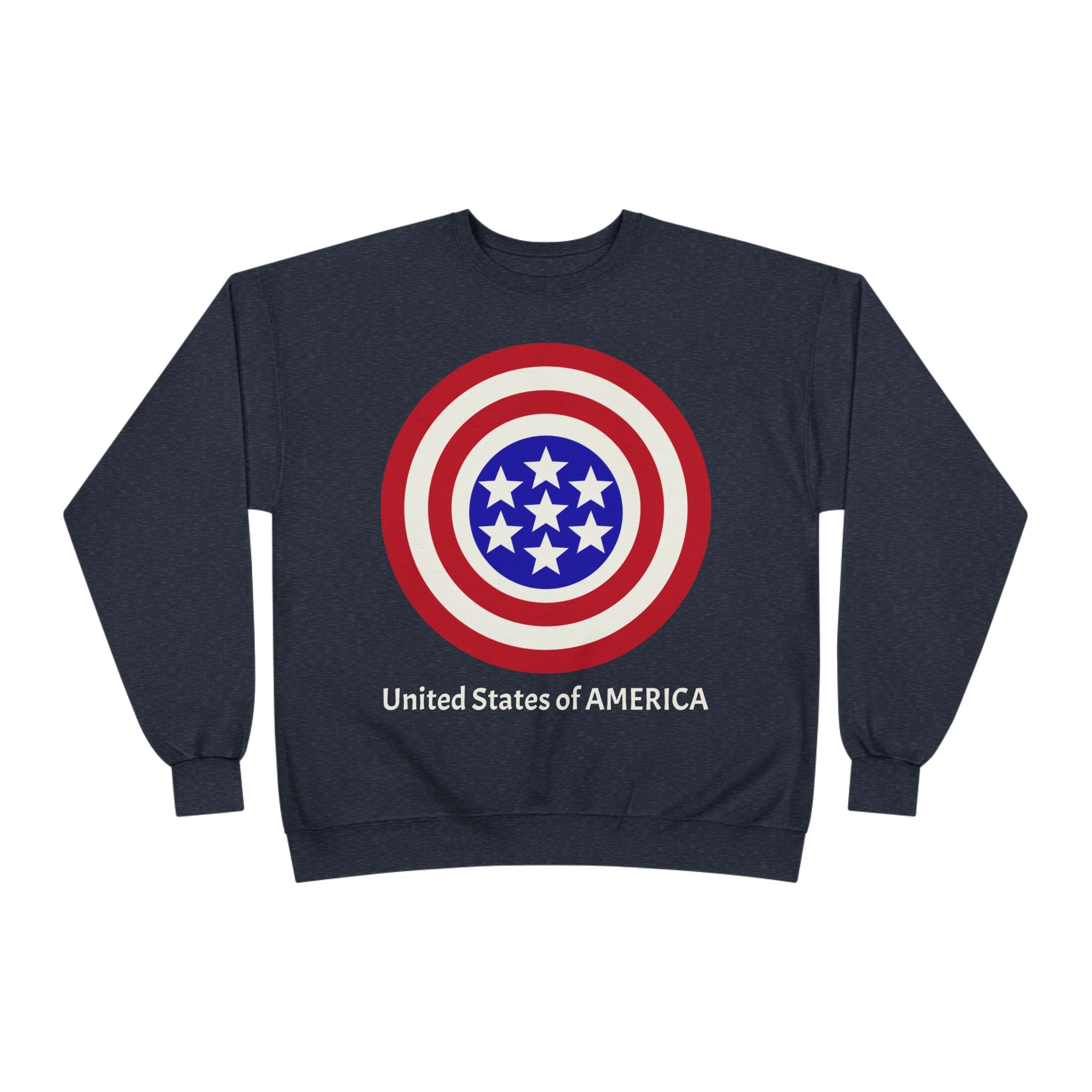 Copy of American Target Crewneck Sweatshirt — "United States of AMERICA" Patriotic Graphic