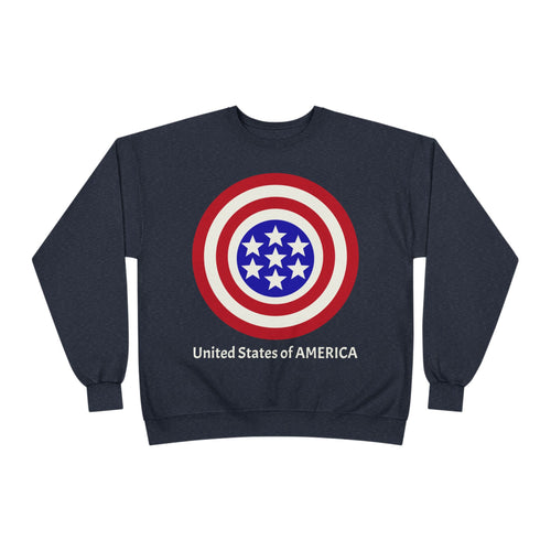Copy of American Target Crewneck Sweatshirt — "United States of AMERICA" Patriotic Graphic