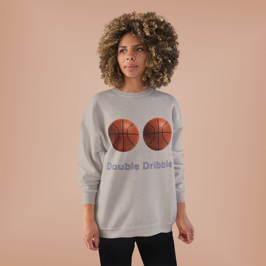 Crewneck Sweatshirt — "Double Dribble" Basketball Graphic