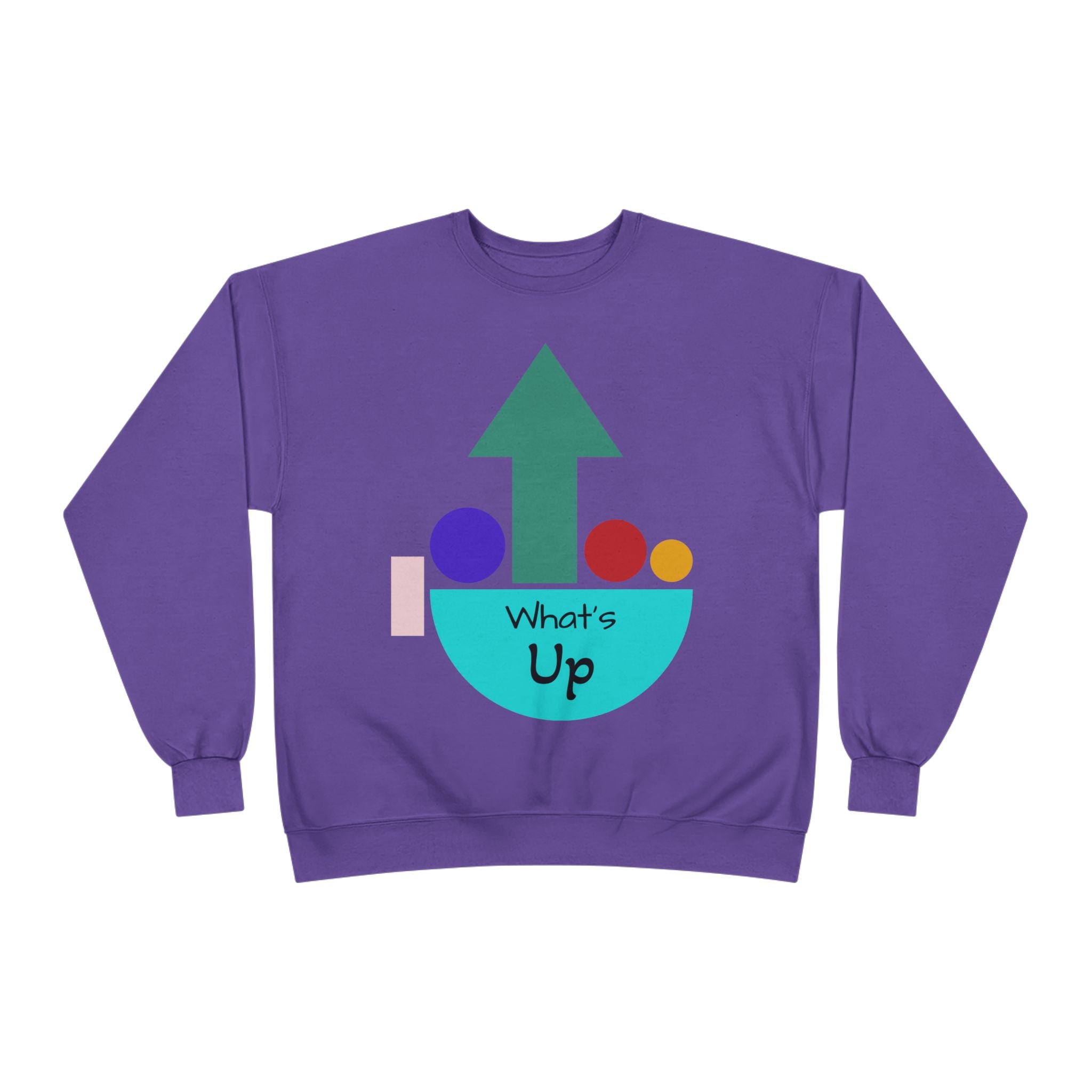 What's Up Arrow Crewneck Sweatshirt — Playful Graphic Pullover