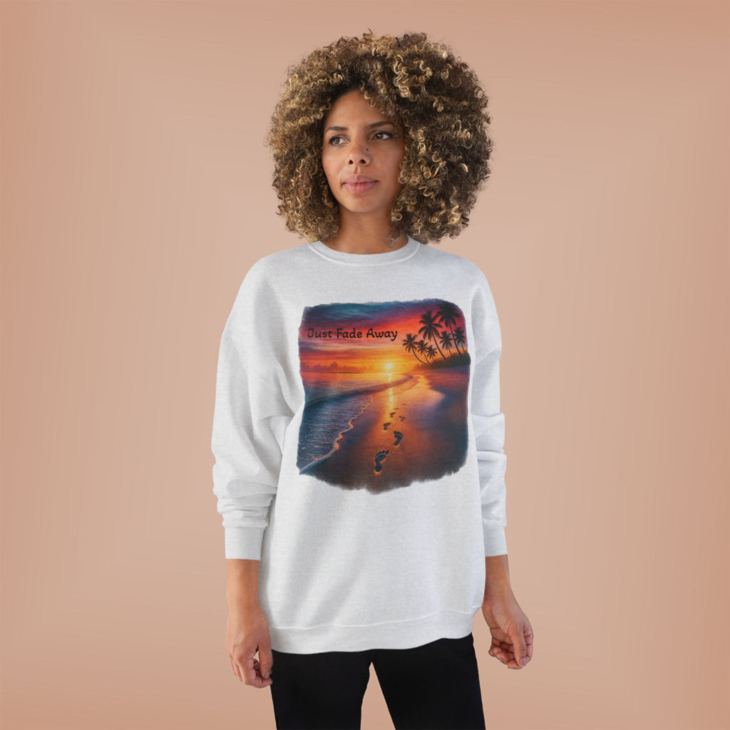 Crewneck Sweatshirt — Sunset Beach "Footprints" Graphic