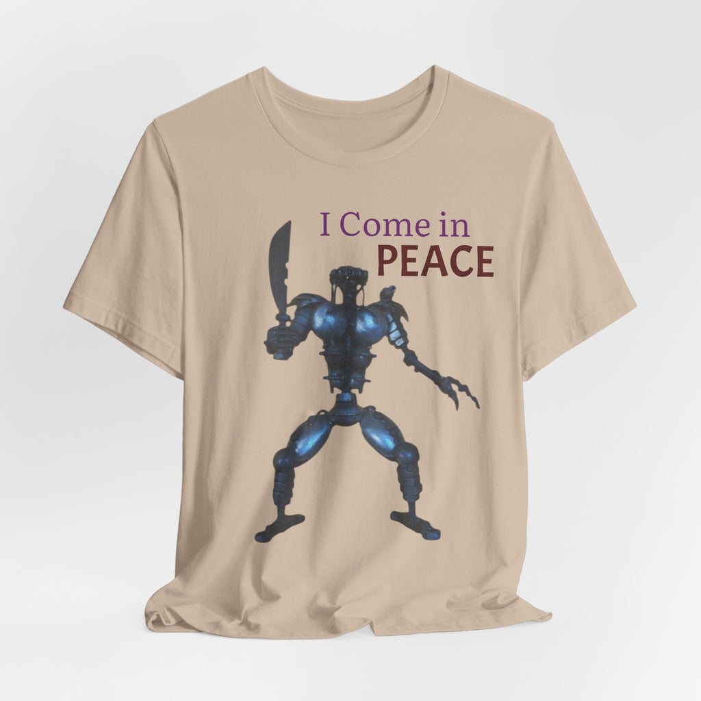 T-Shirt — I Come in Peace Robot Graphic Tee