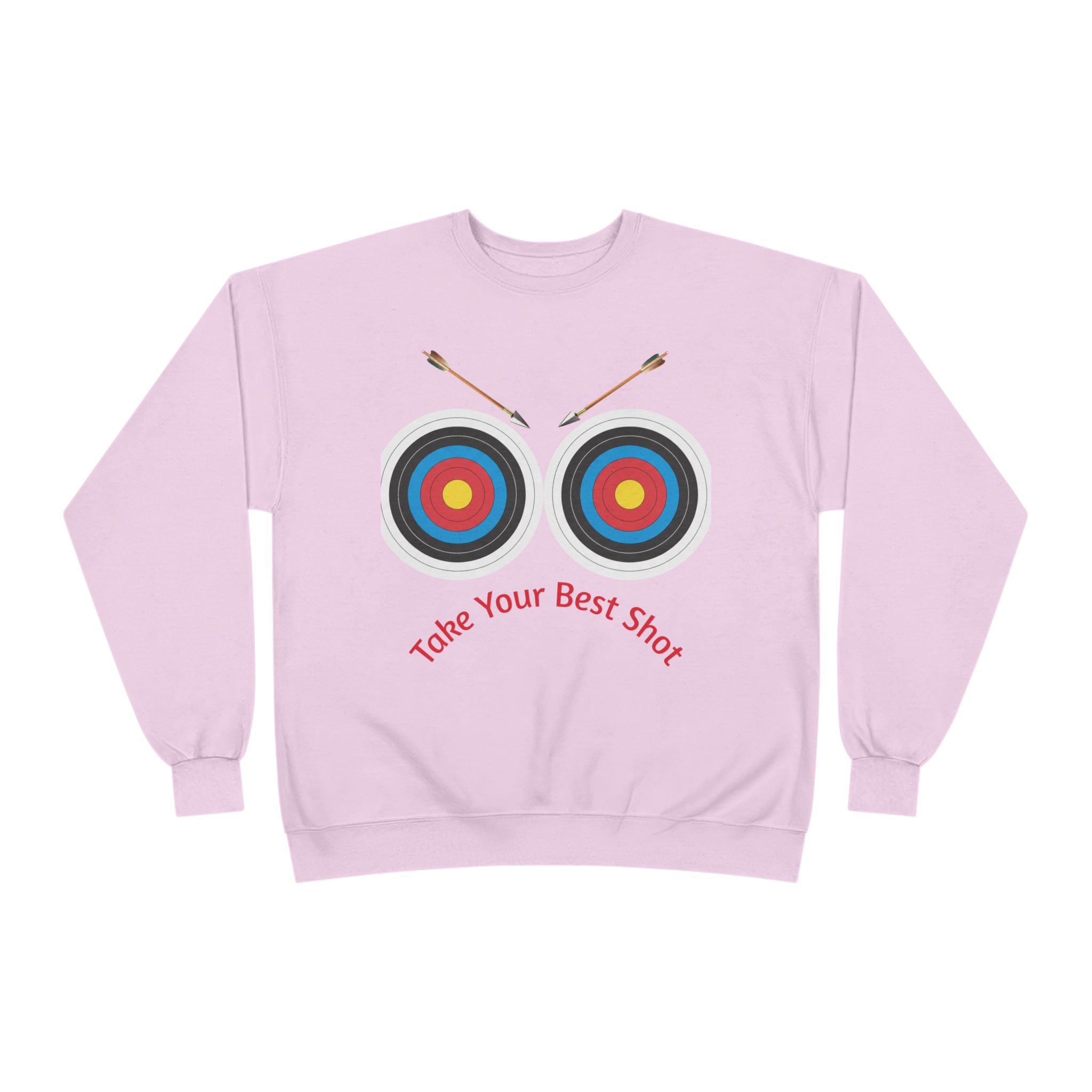 Take Your Best Shot Crewneck Sweatshirt — Archery Target Graphic