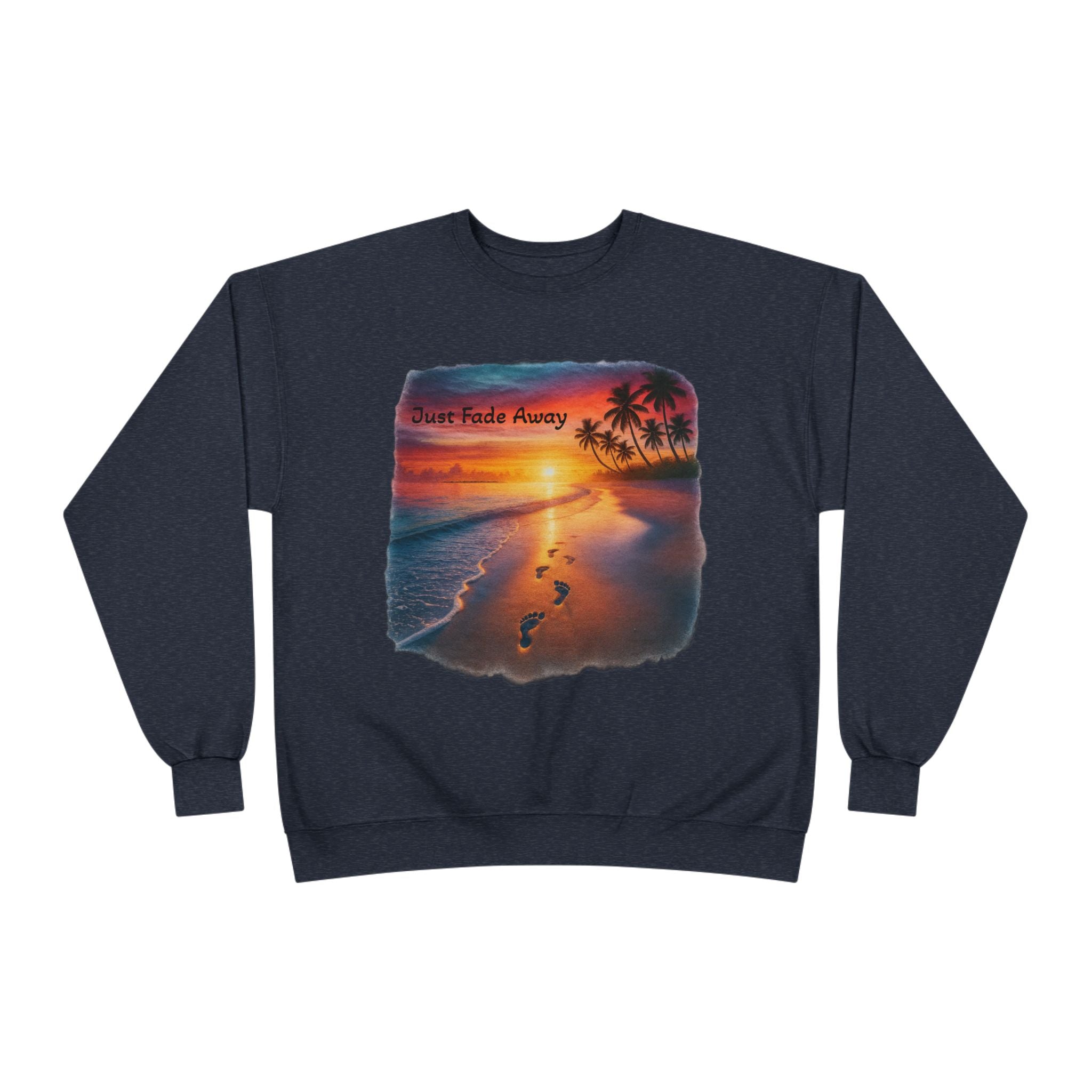 Crewneck Sweatshirt — Sunset Beach "Footprints" Graphic
