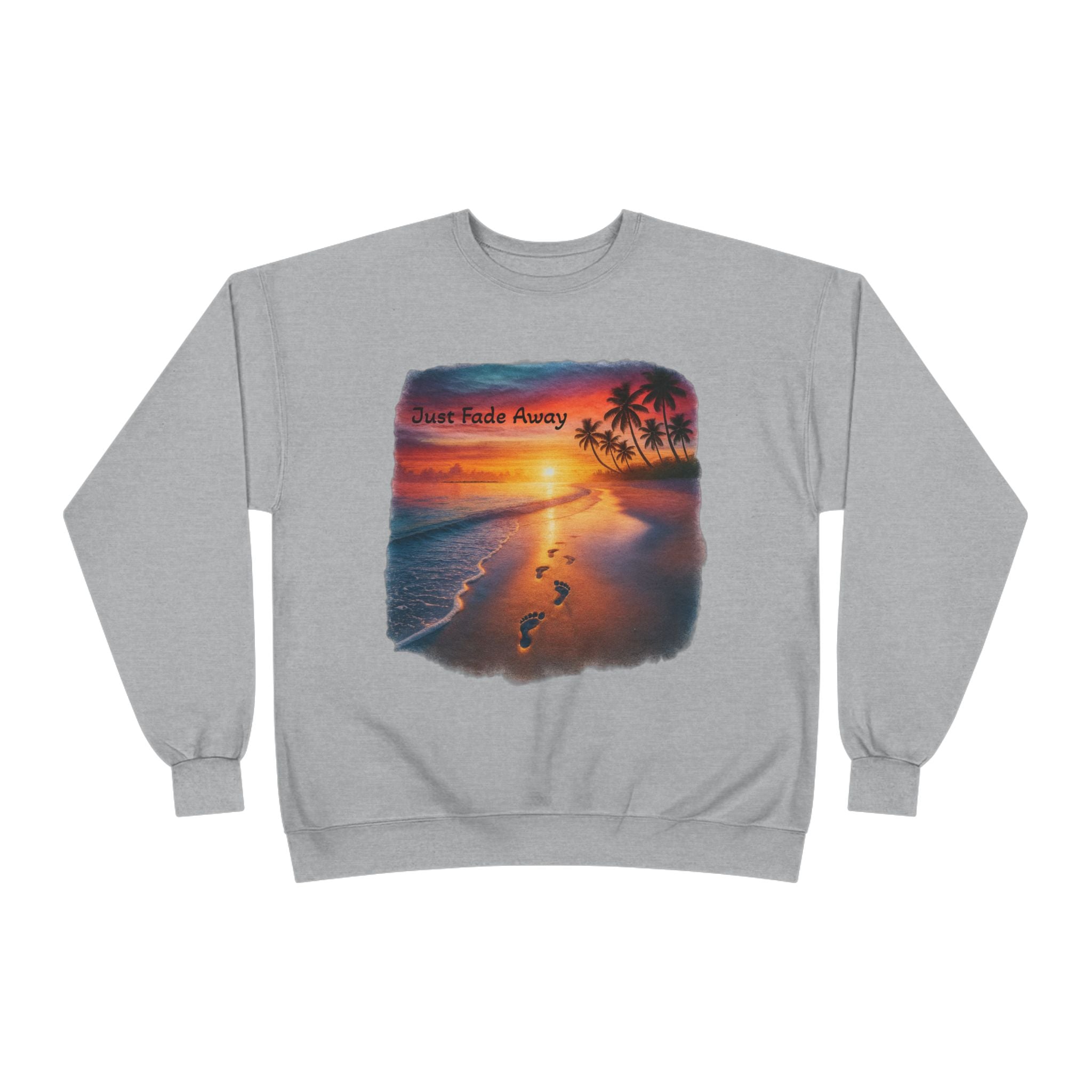 Crewneck Sweatshirt — Sunset Beach "Footprints" Graphic