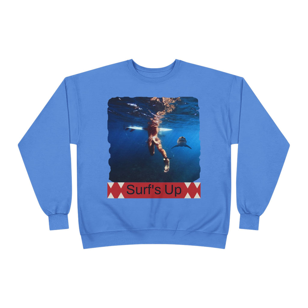 Crewneck Sweatshirt — 'Surf's Up' Underwater Surfer Graphic
