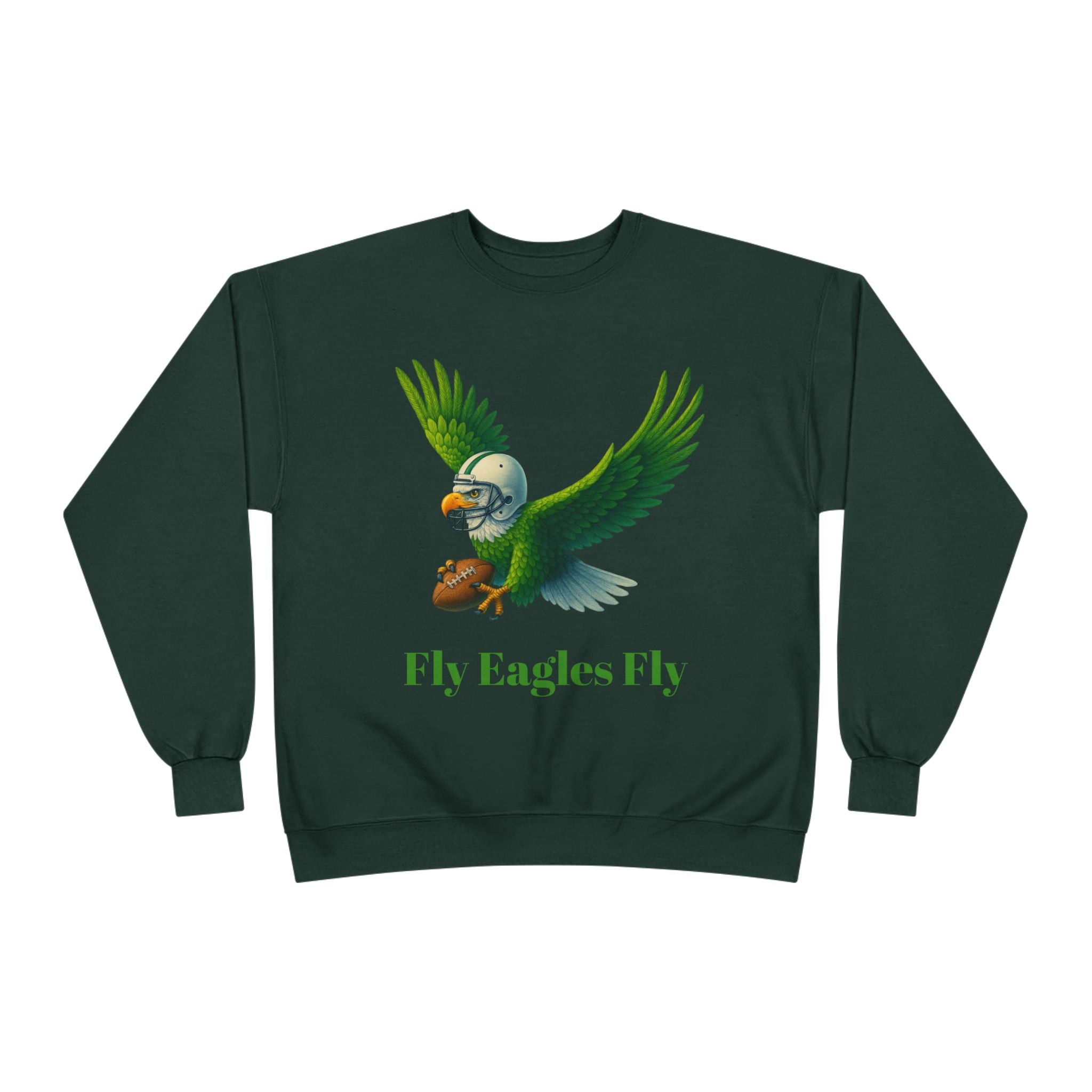 Fly Eagles Fly Crewneck Sweatshirt — Vintage Football Eagle Graphic