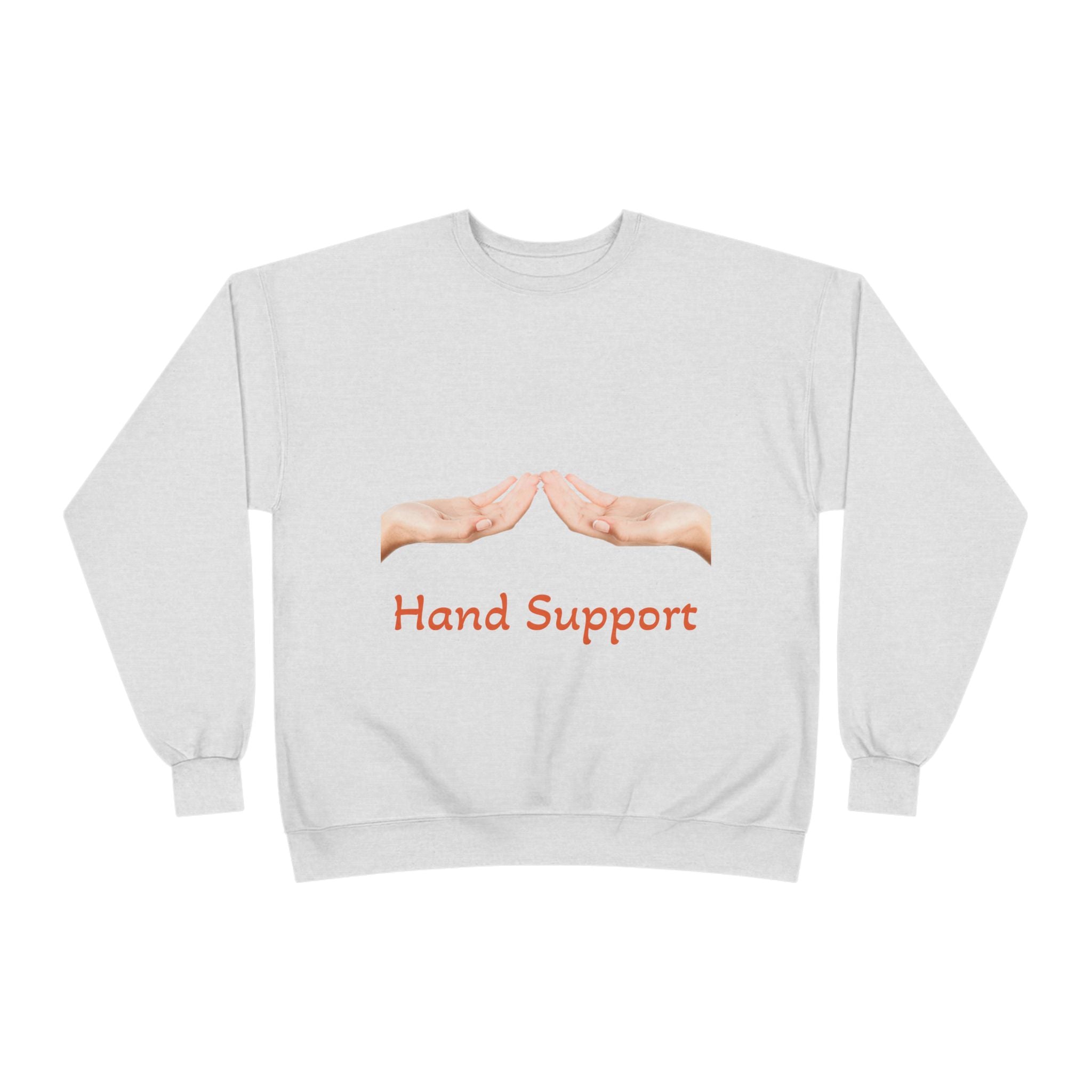 Hand Support Crewneck Sweatshirt — Comfort & Care Graphic